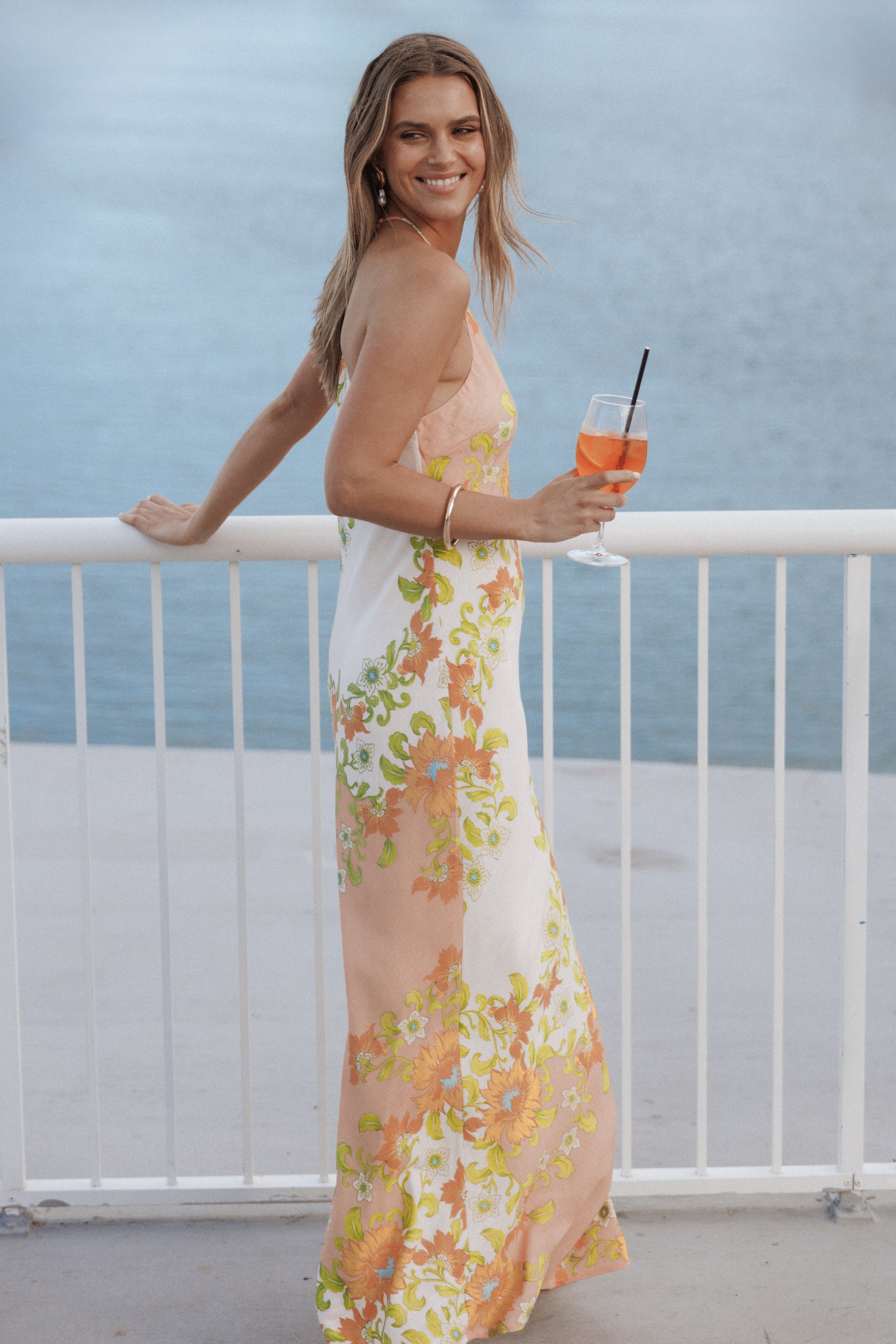 Petal and Pup USA DRESSES Haruki Maxi Dress - Yellow Spring Floral