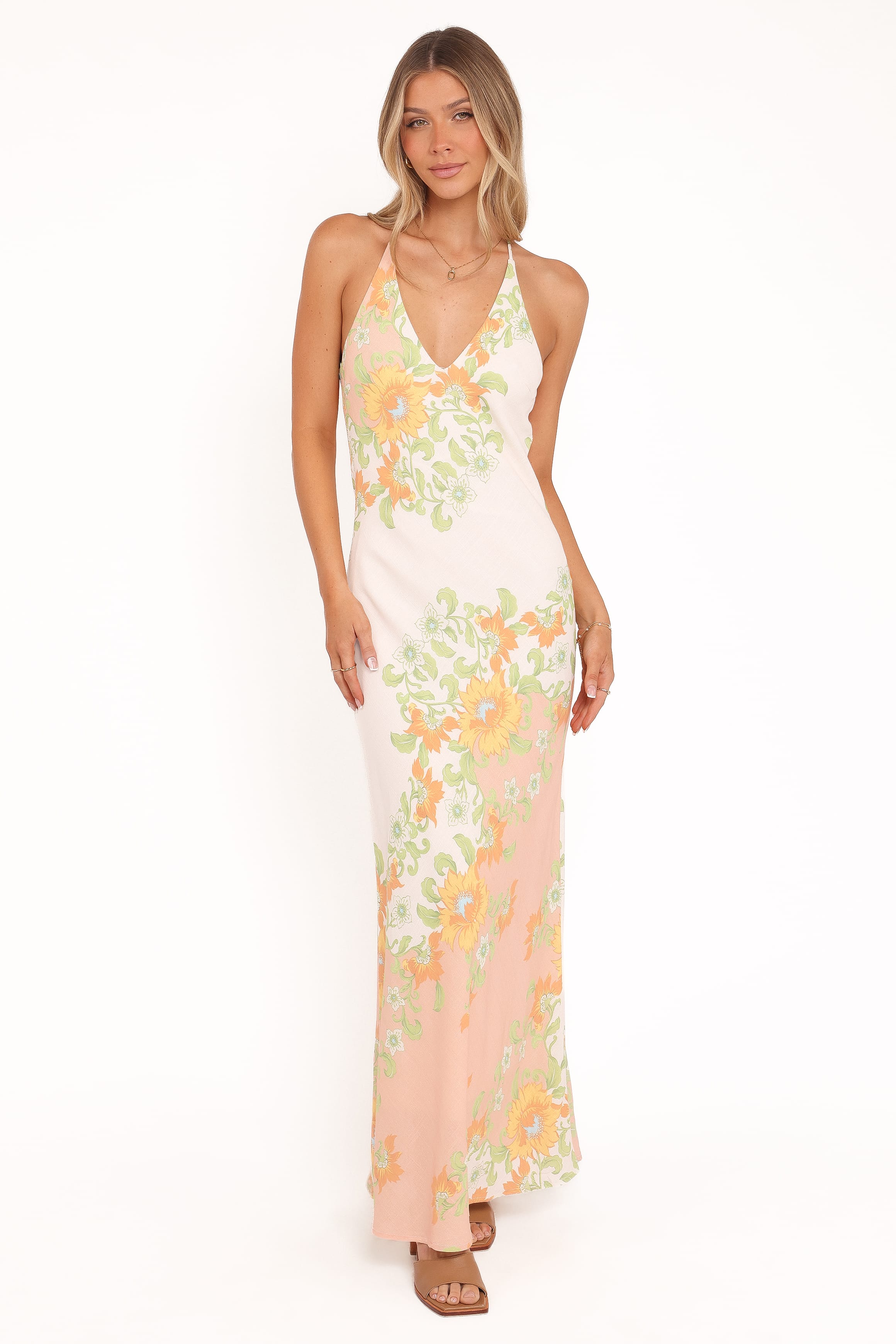Petal and Pup USA DRESSES Haruki Maxi Dress - Yellow Spring Floral