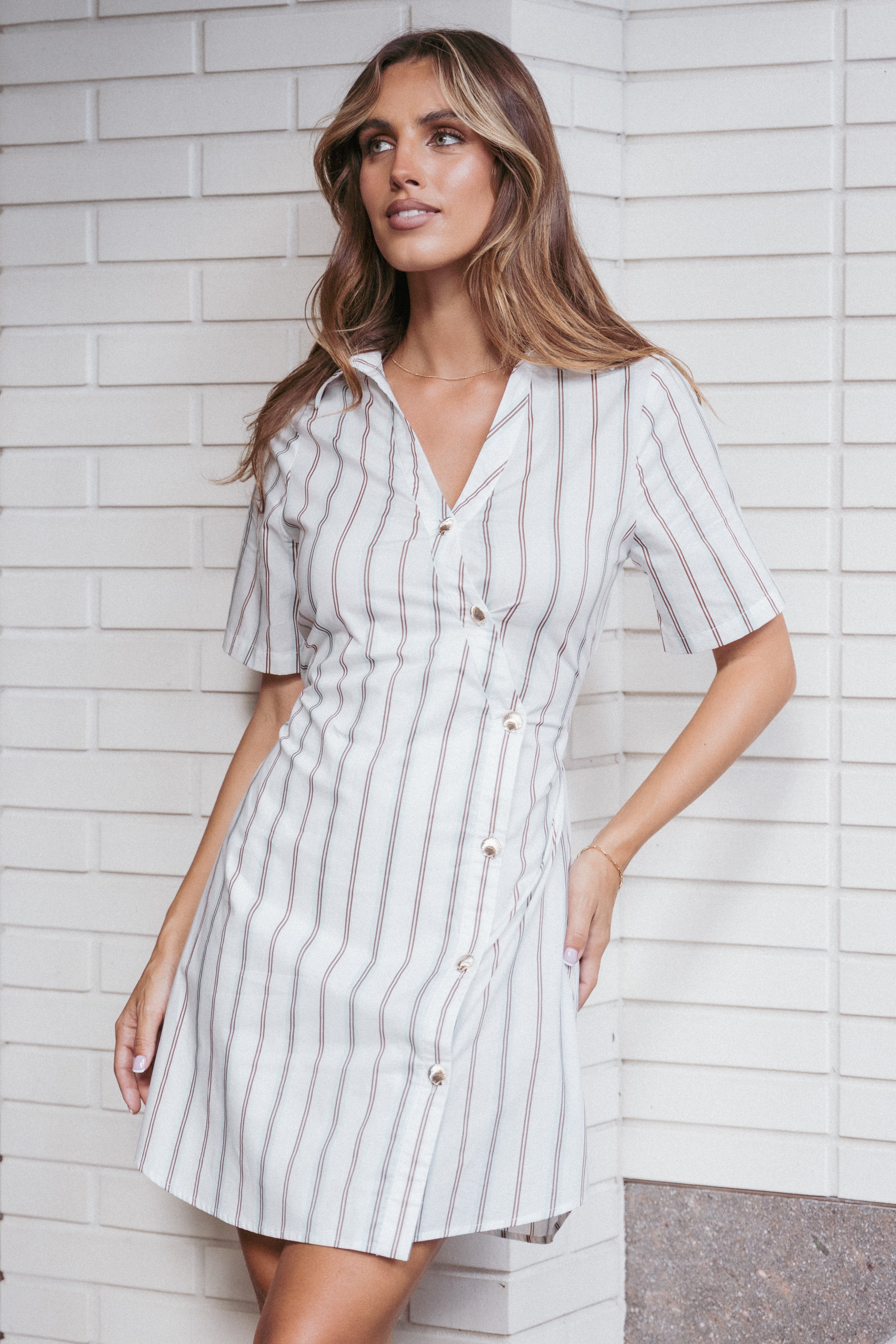 Petal and Pup USA DRESSES Hayes Mini Dress - Blue Stripe (Hold for Amazon)
