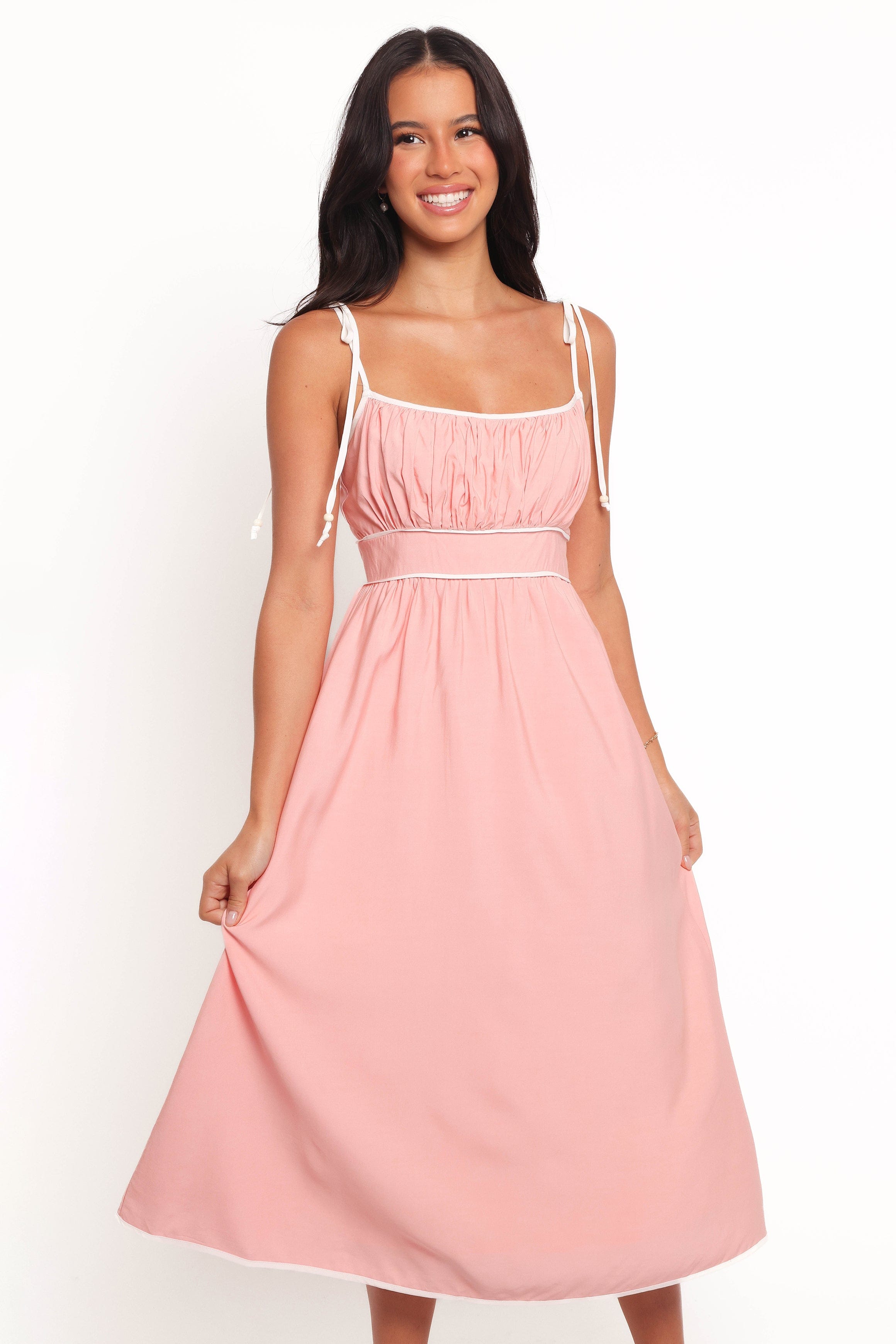 Petal and Pup USA DRESSES Henley Midi Dress - Pink (Hold for Rack)