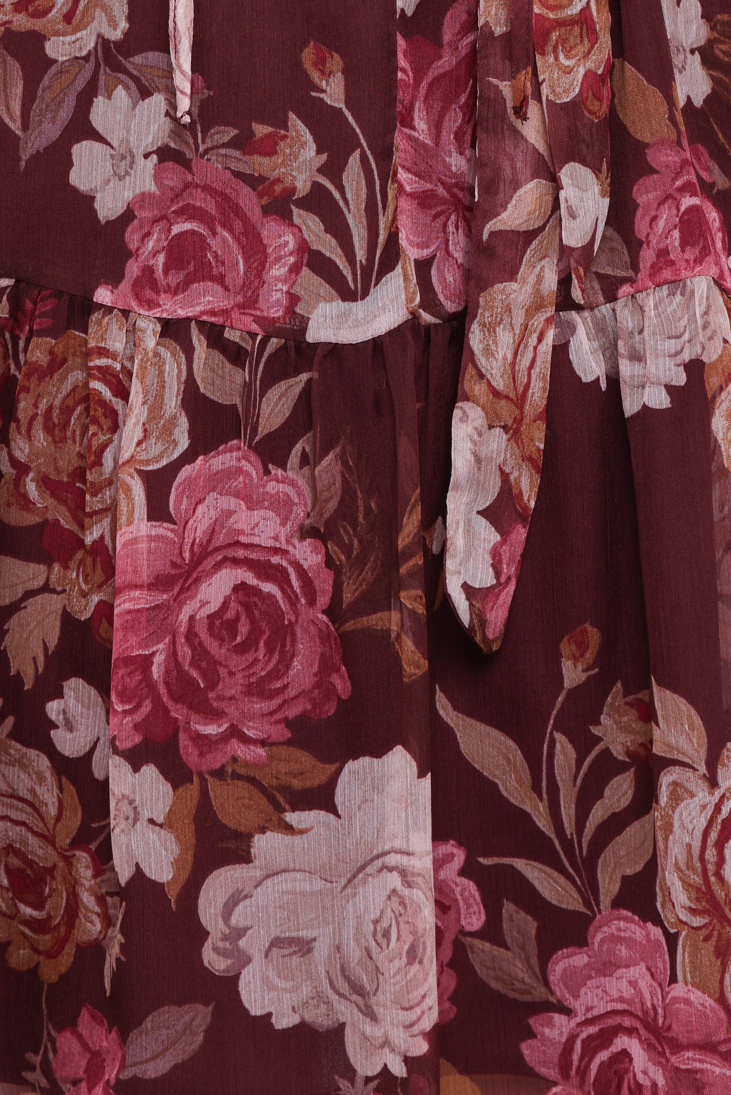 Petal and Pup USA DRESSES Hensely Mini Dress - Burgundy Brandy Bloom