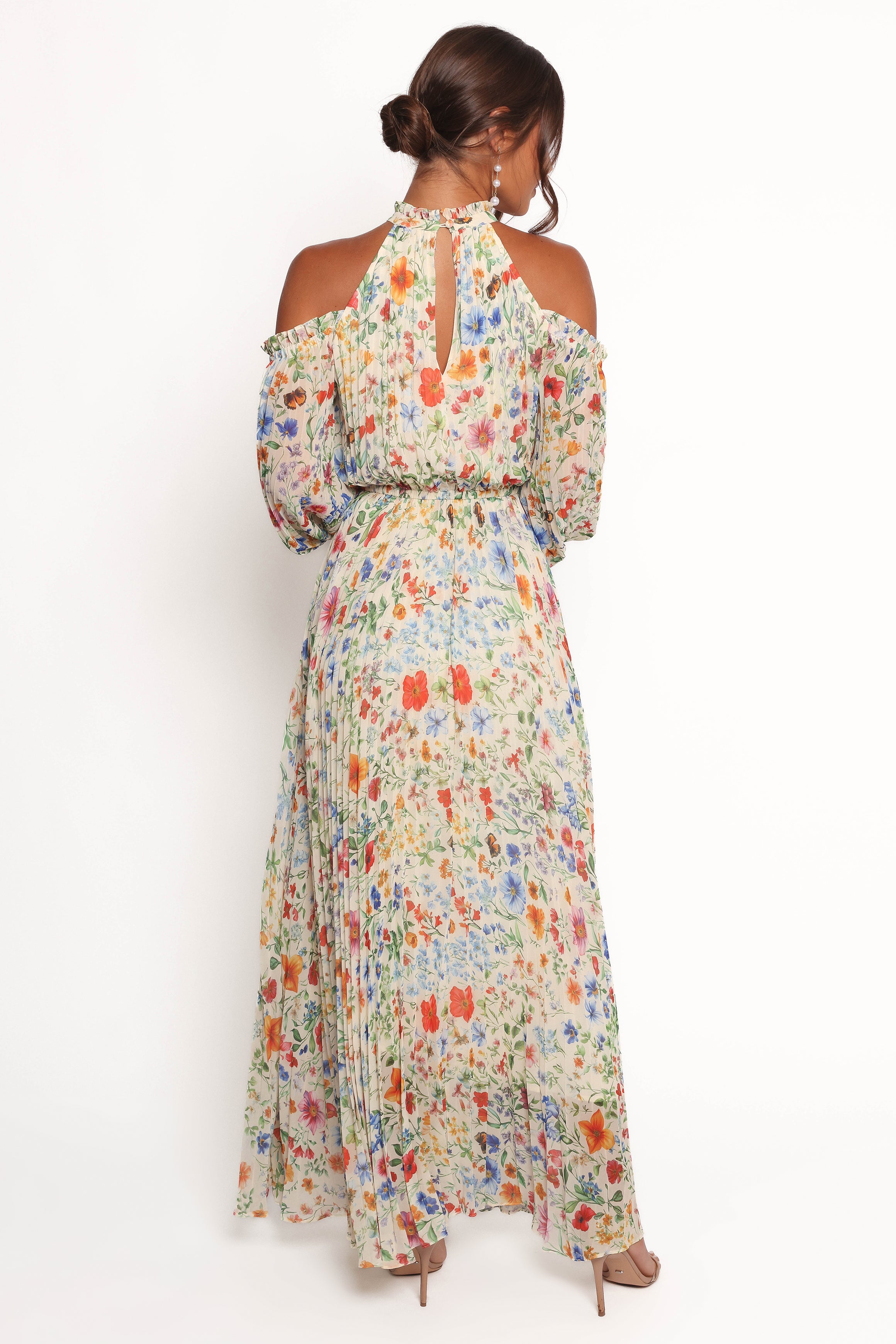 Petal and Pup USA DRESSES Hilary Pleated Maxi Dress - Garden Floral
