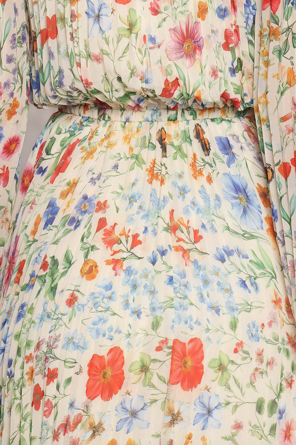 Petal and Pup USA DRESSES Hilary Pleated Maxi Dress - Garden Floral