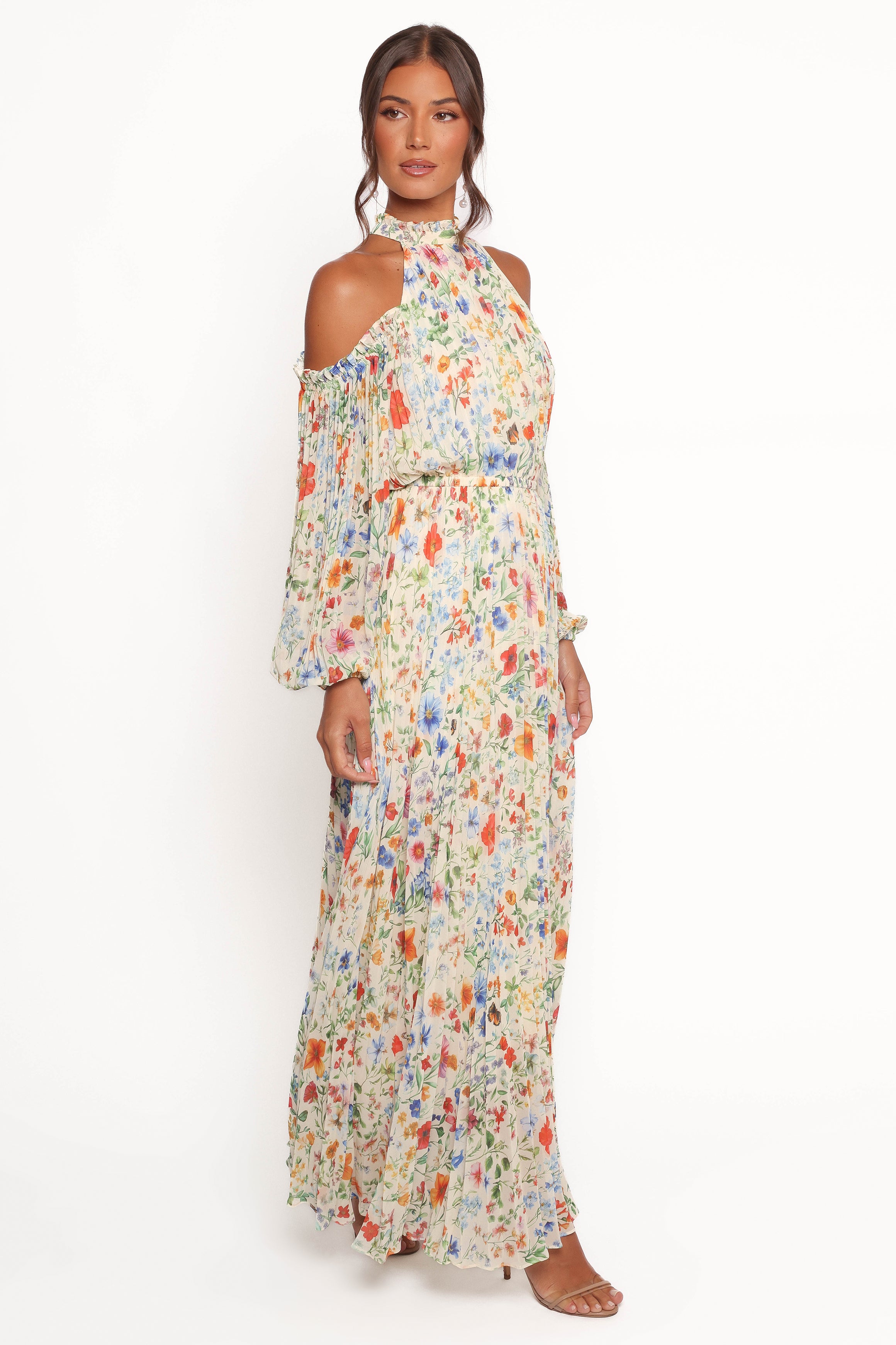 Petal and Pup USA DRESSES Hilary Pleated Maxi Dress - Garden Floral