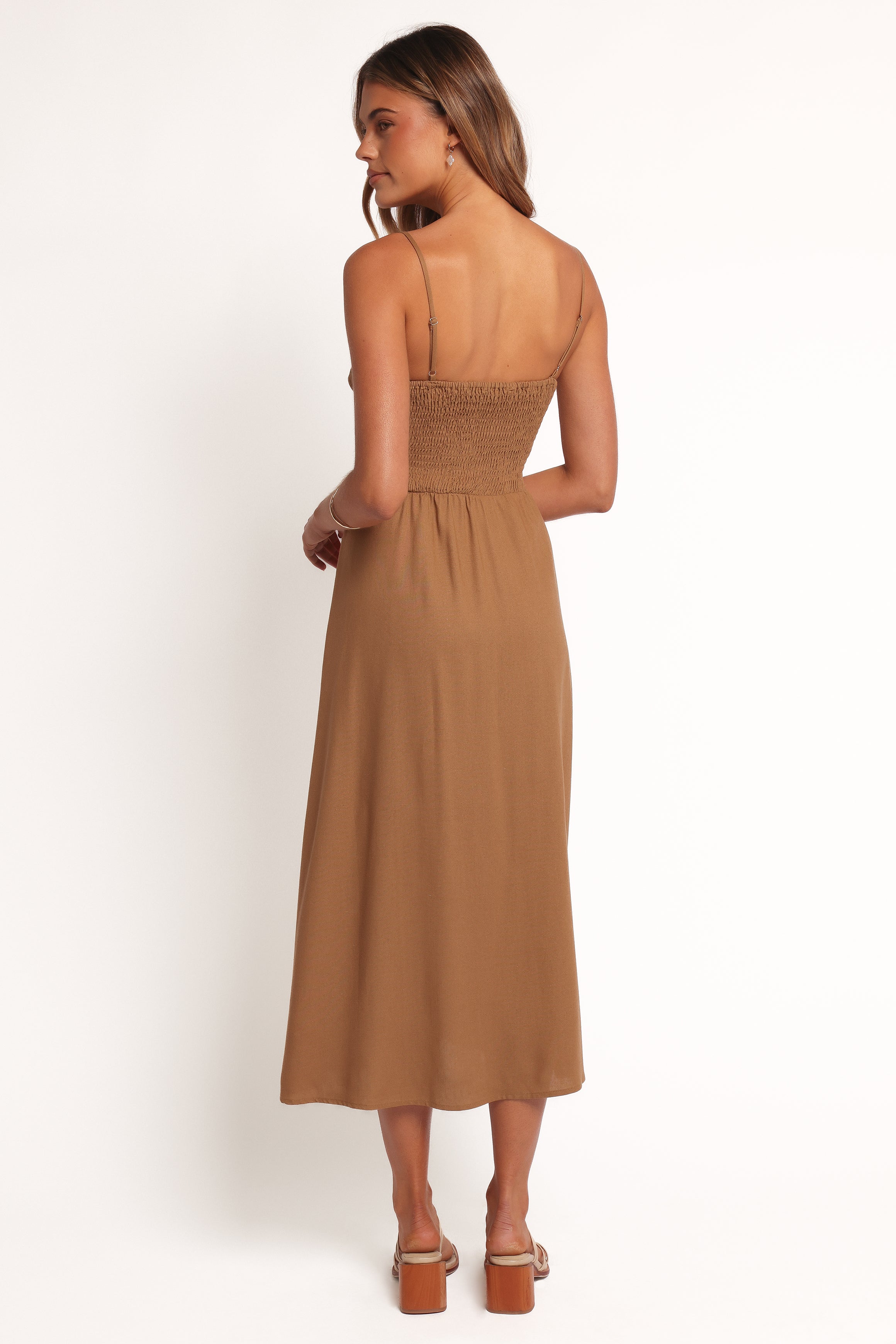 Petal and Pup USA DRESSES Ida Midi Dress - Golden Palm