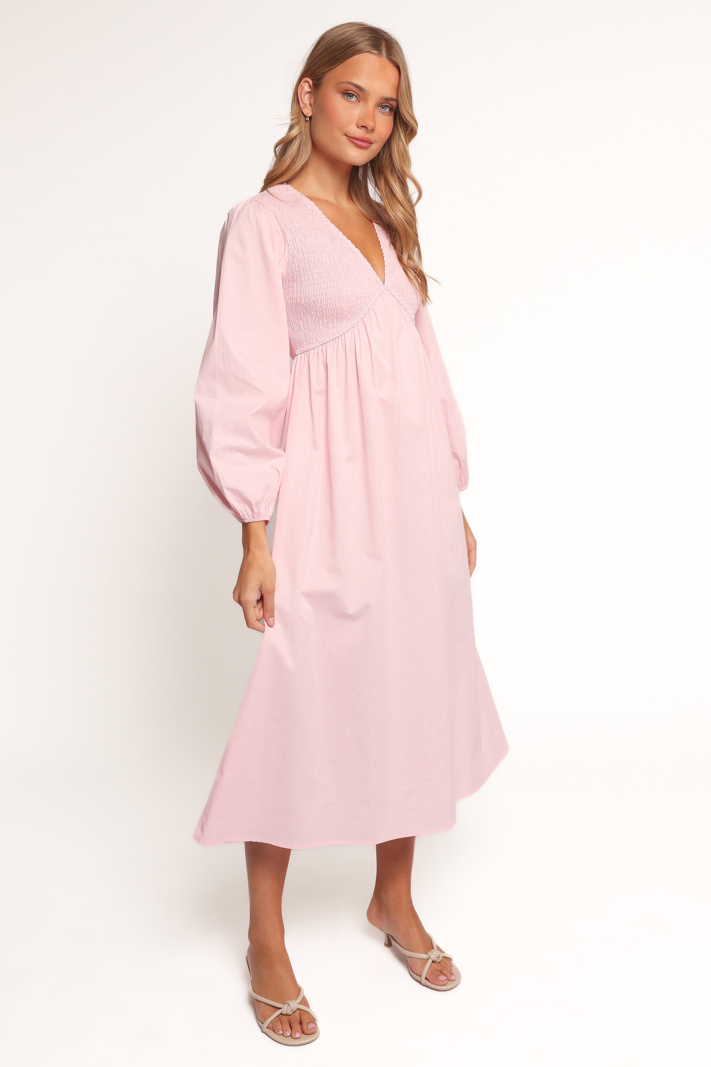 Petal and Pup USA DRESSES Ilyana Long Sleeve Maxi Dress - Pink