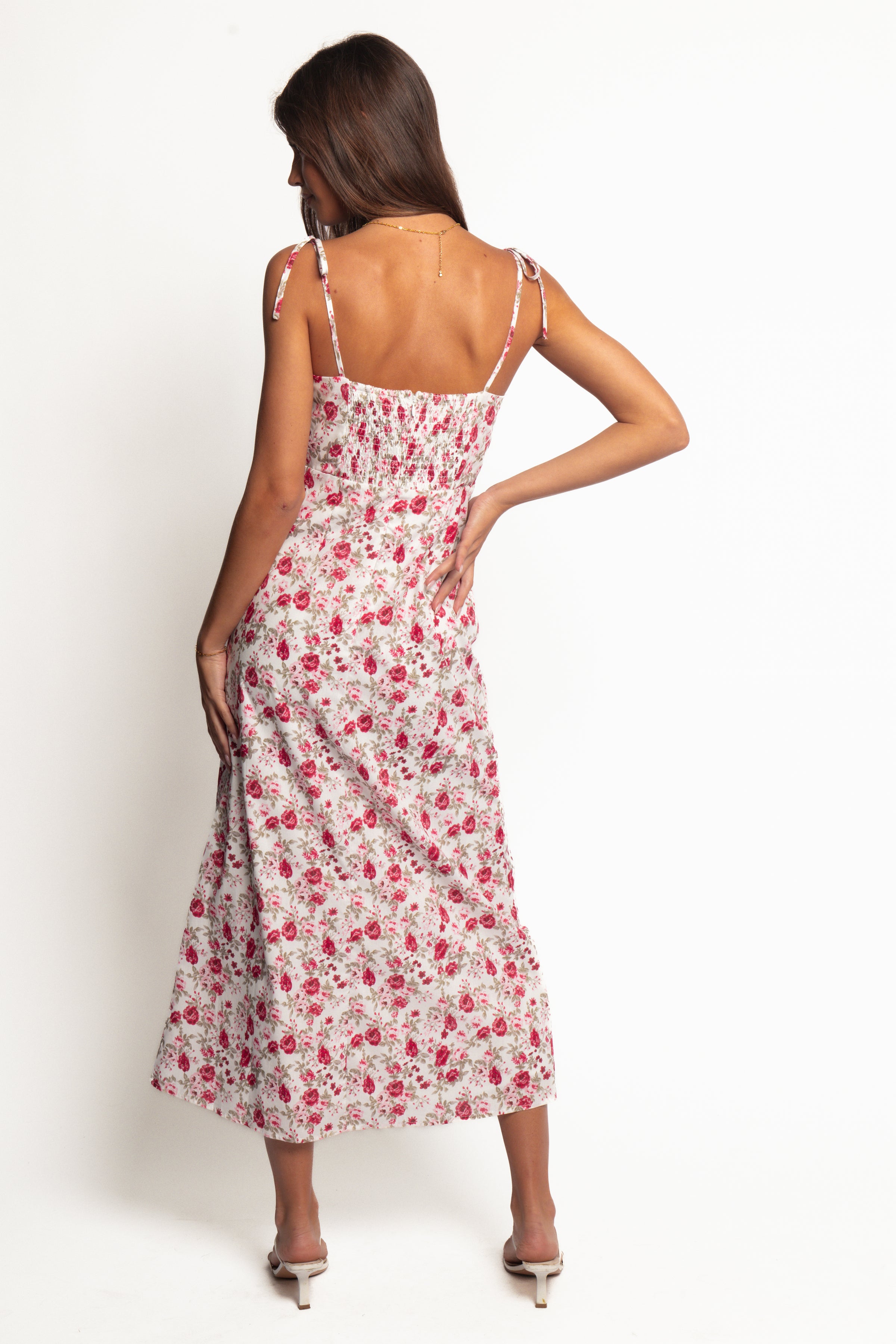 Petal and Pup USA DRESSES Imelda Midi Dress - Rose Print