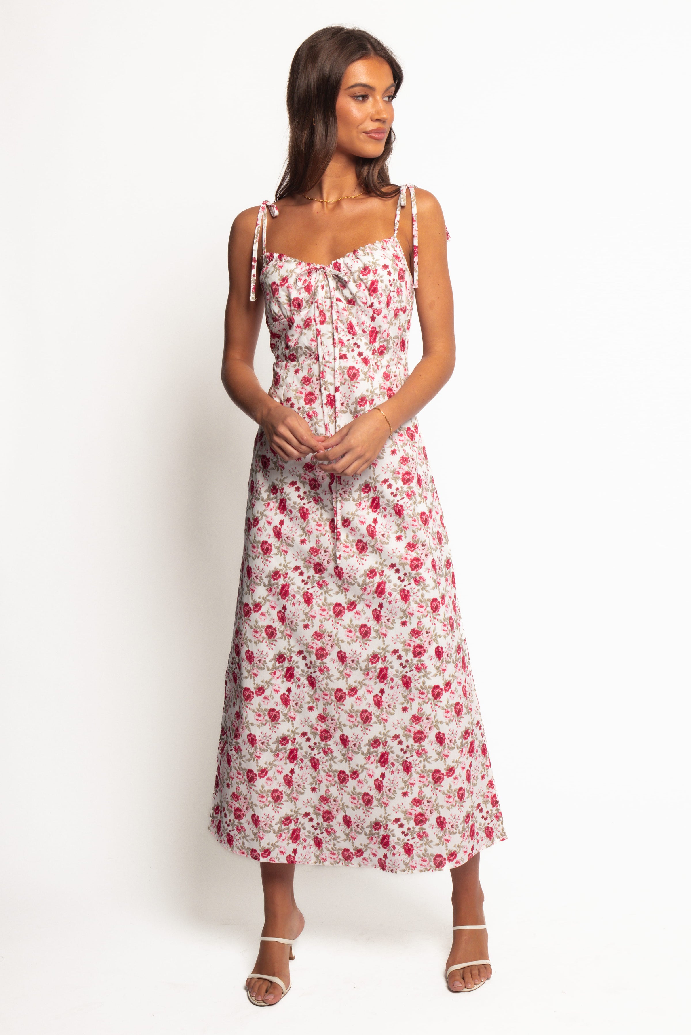 Petal and Pup USA DRESSES Imelda Midi Dress - Rose Print