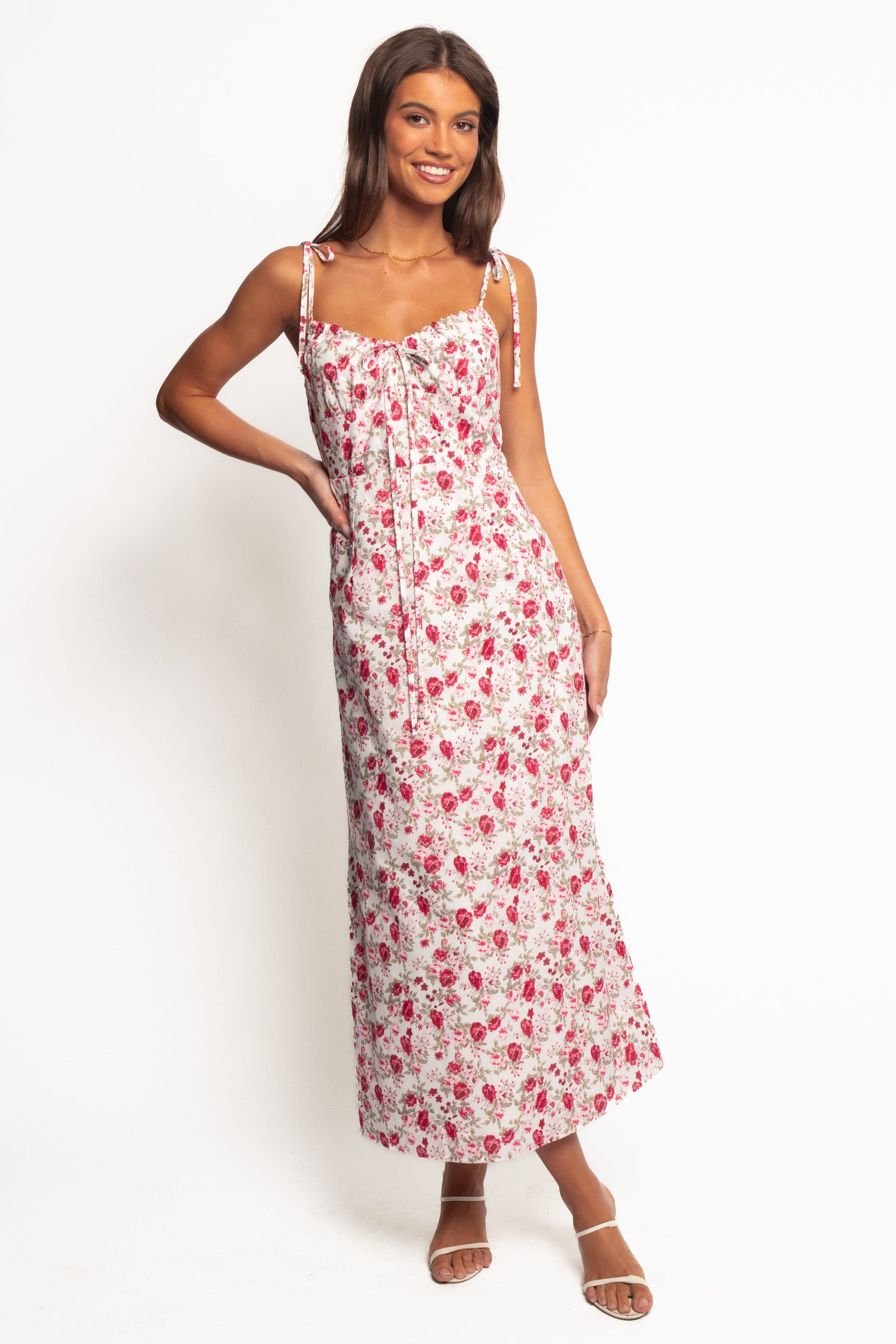 Petal and Pup USA DRESSES Imelda Midi Dress - Rose Print