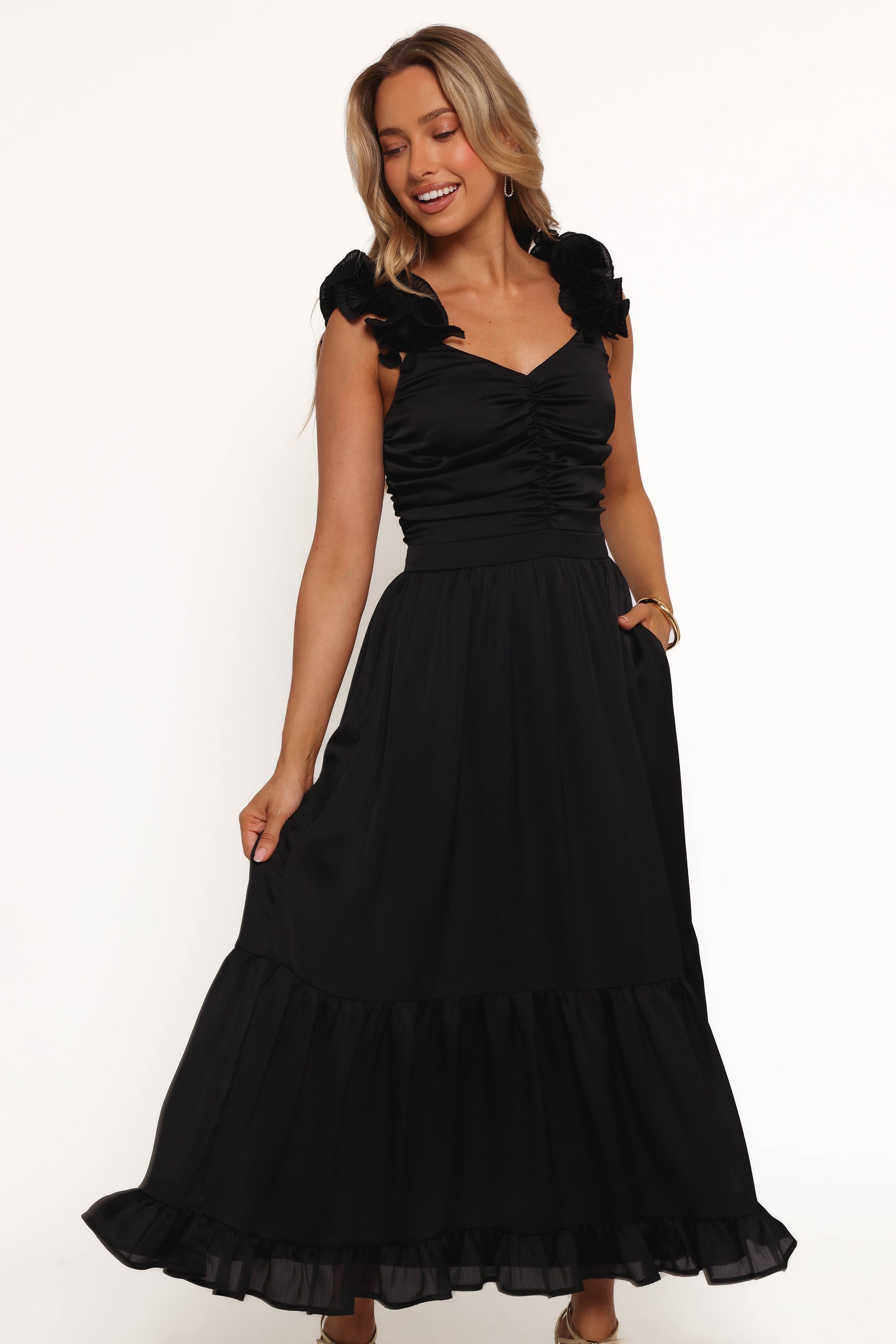 Petal and Pup USA DRESSES Inca Midi Dress - Black