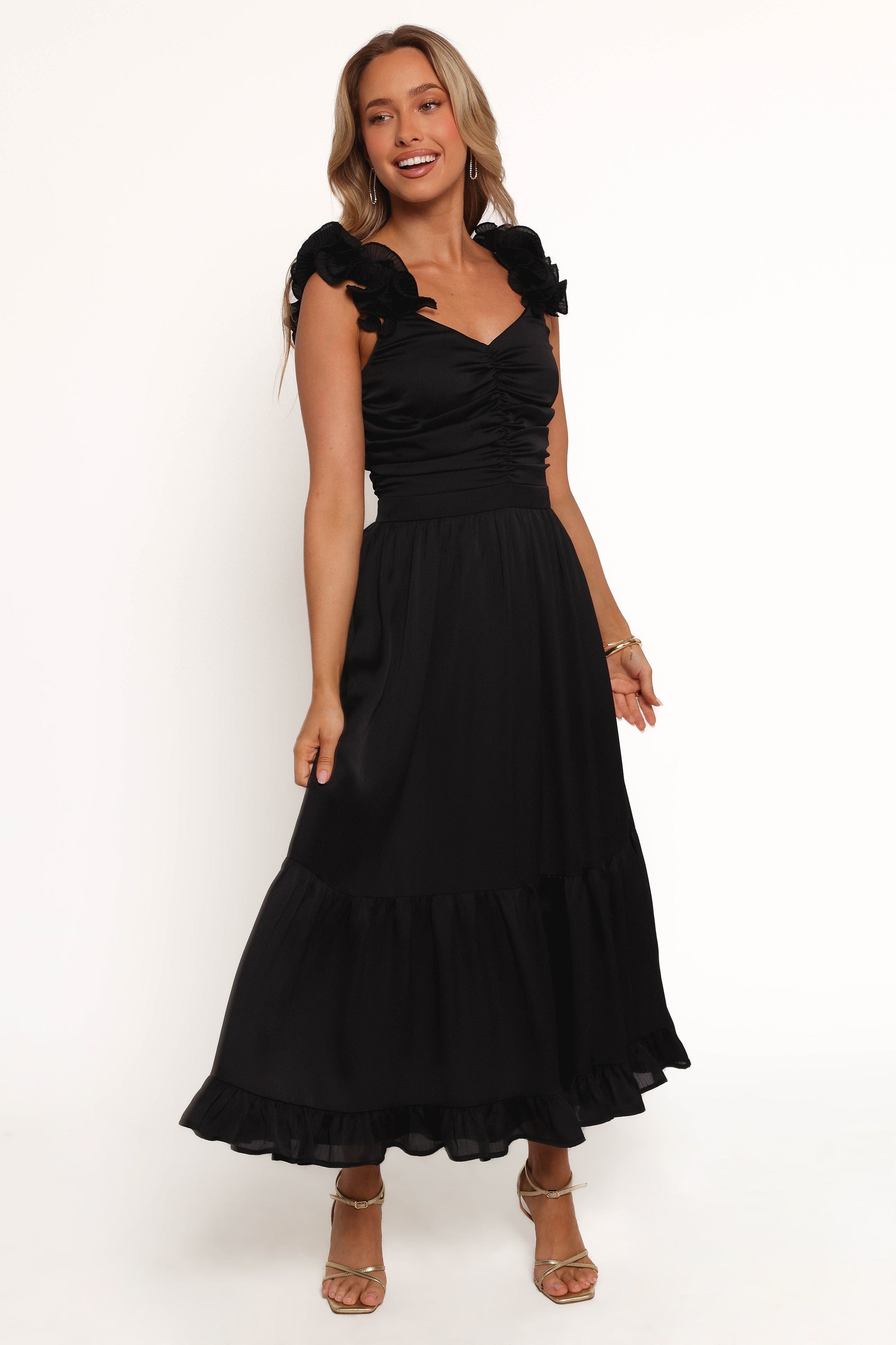 Petal and Pup USA DRESSES Inca Midi Dress - Black