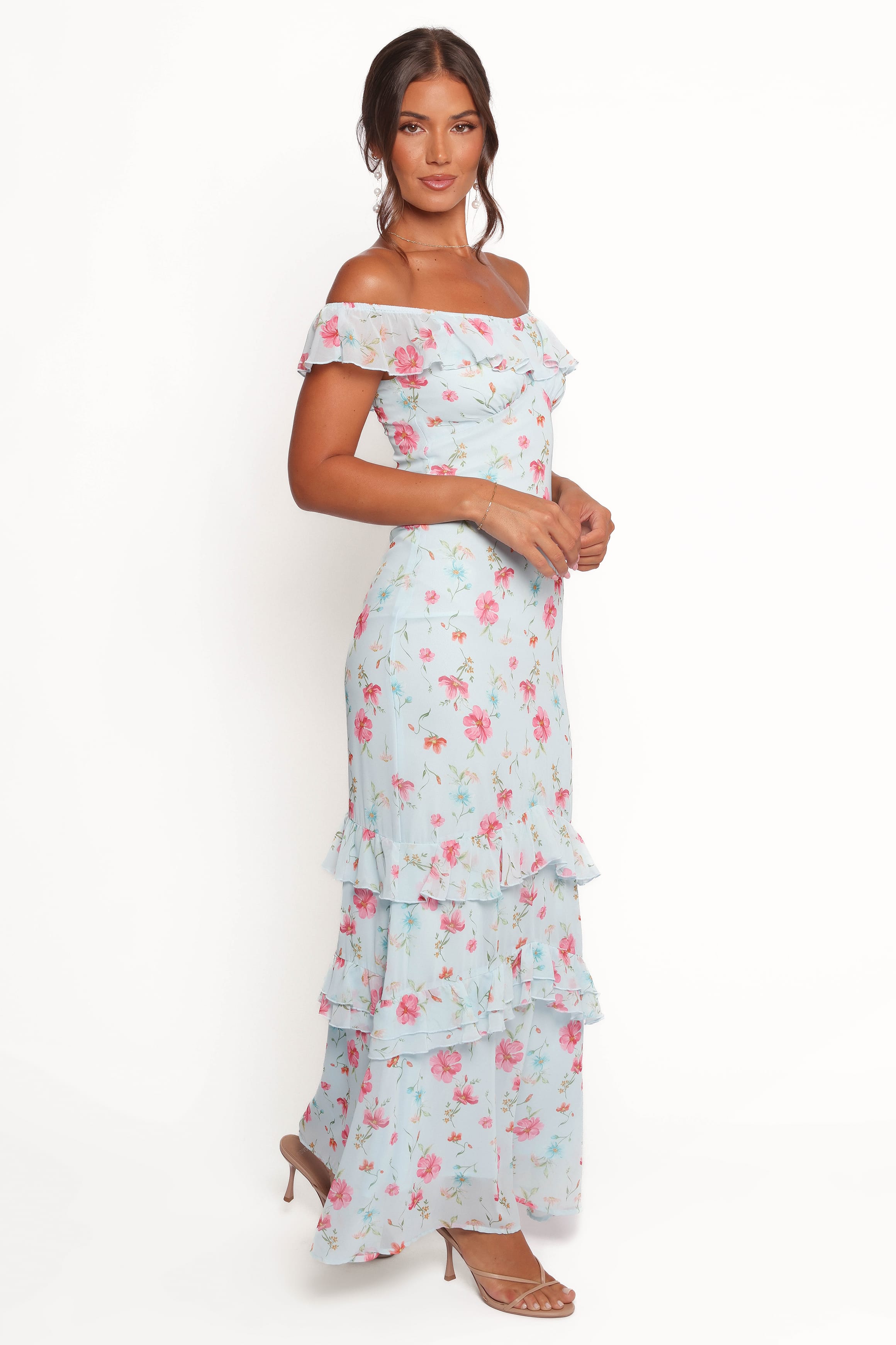 Petal and Pup USA DRESSES Irelynn Maxi Dress - Blue Floral (Hold for Rack)
