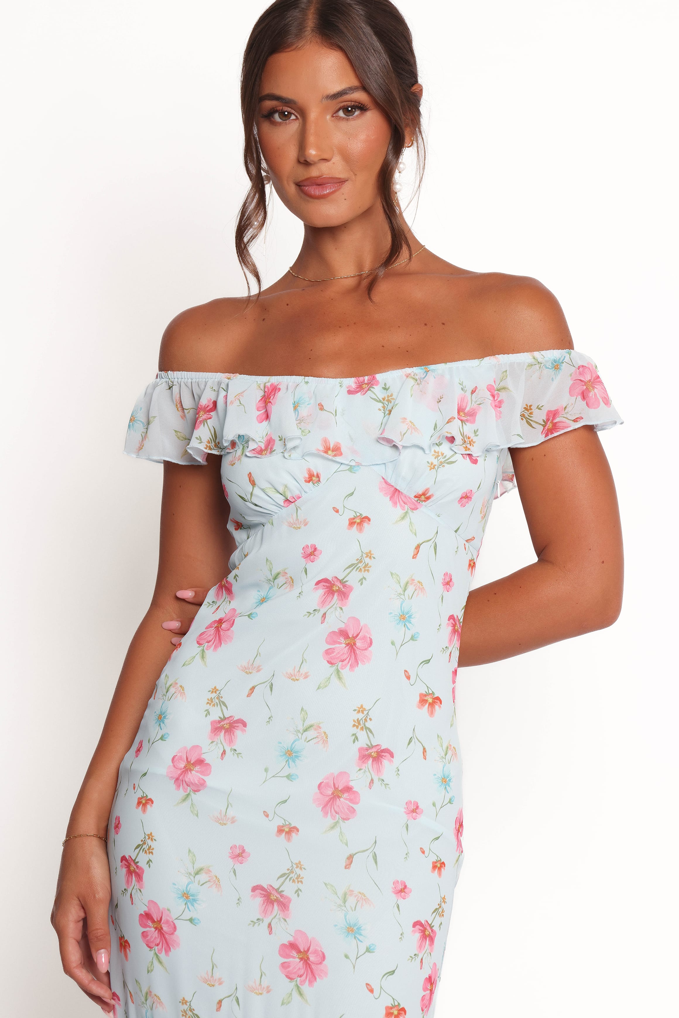 Petal and Pup USA DRESSES Irelynn Maxi Dress - Blue Floral (Hold for Rack)