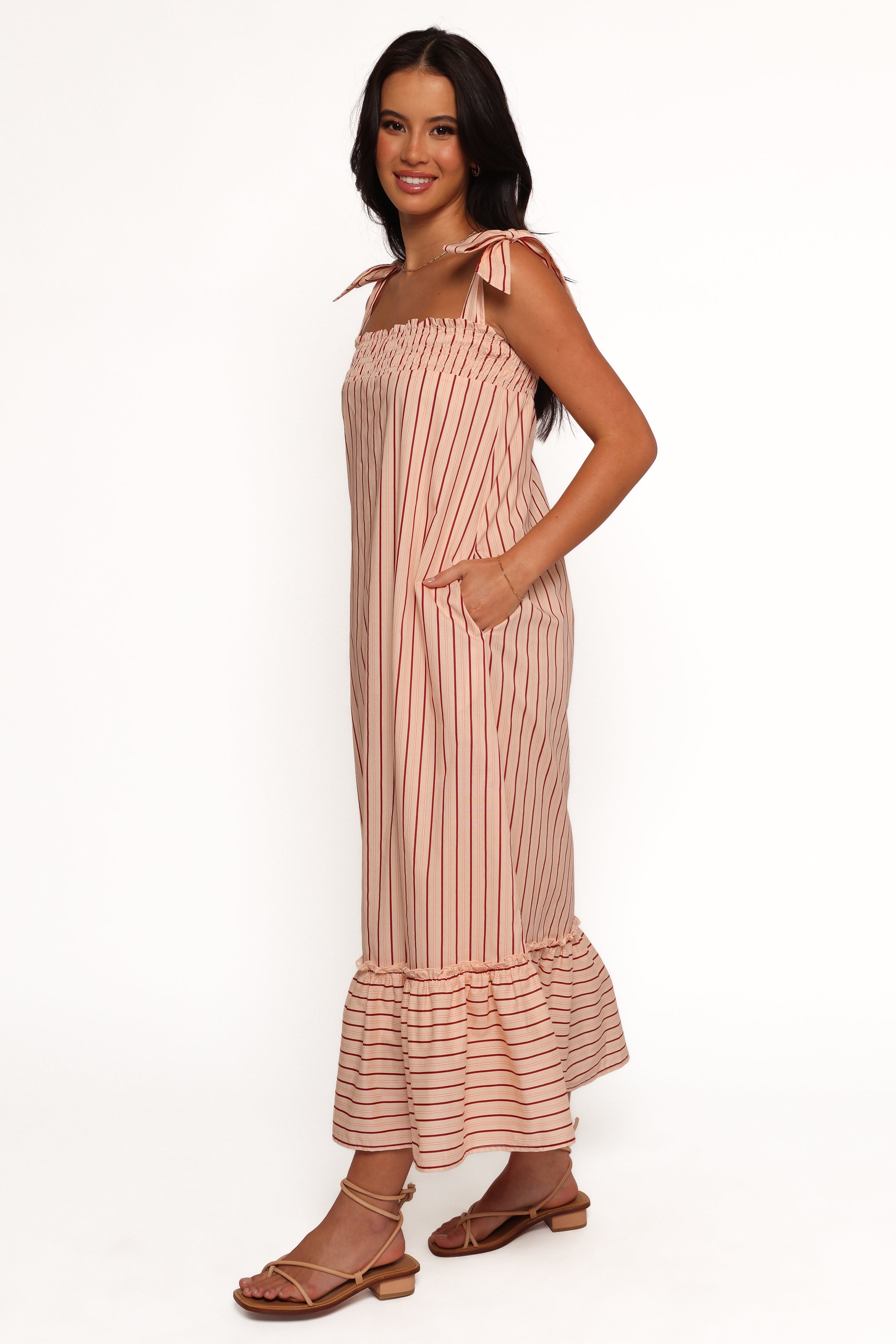 Petal and Pup USA DRESSES Irina Maxi Dress - Pink Stripe