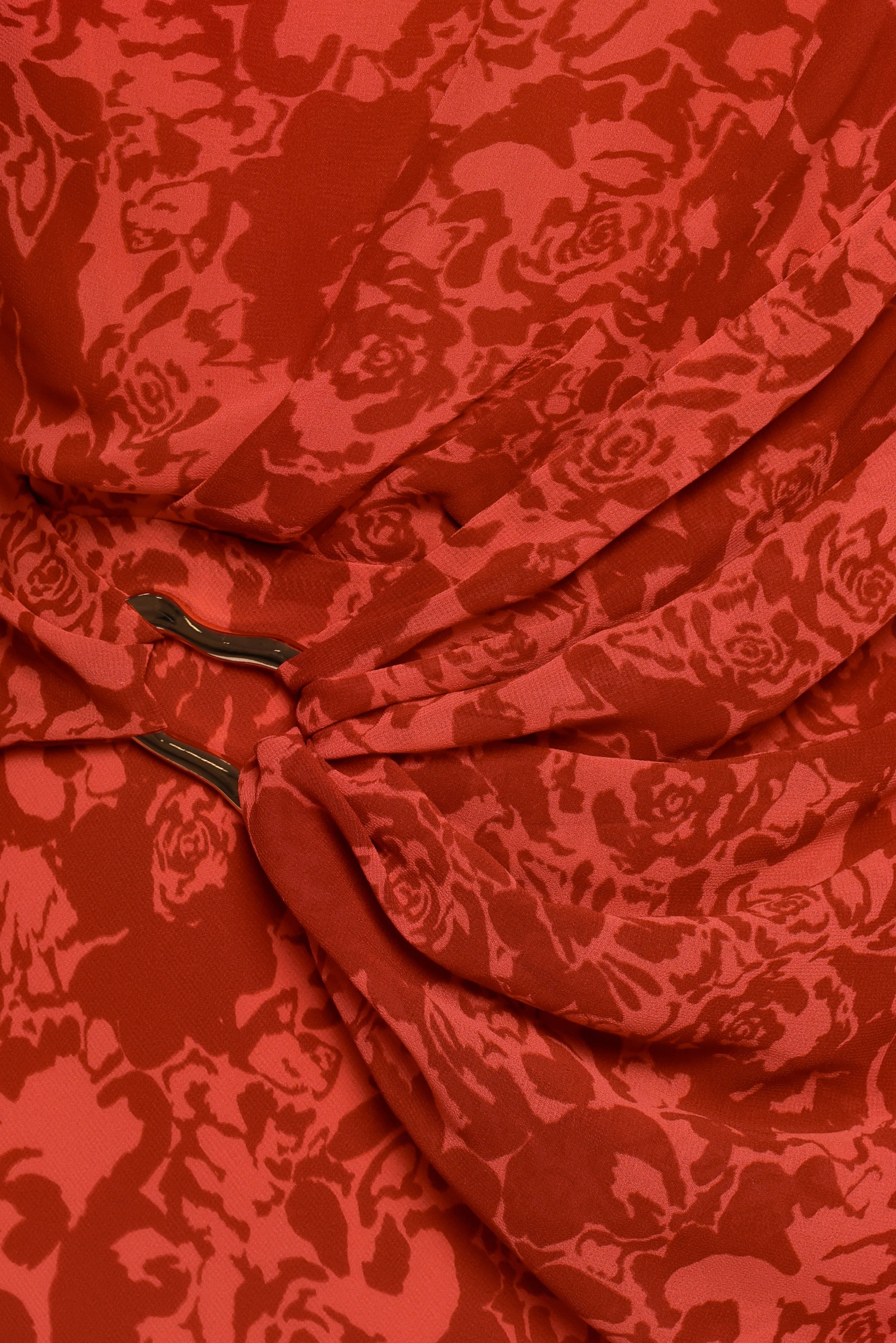 Petal and Pup USA DRESSES Isabeau Midi Dress - Red Roses