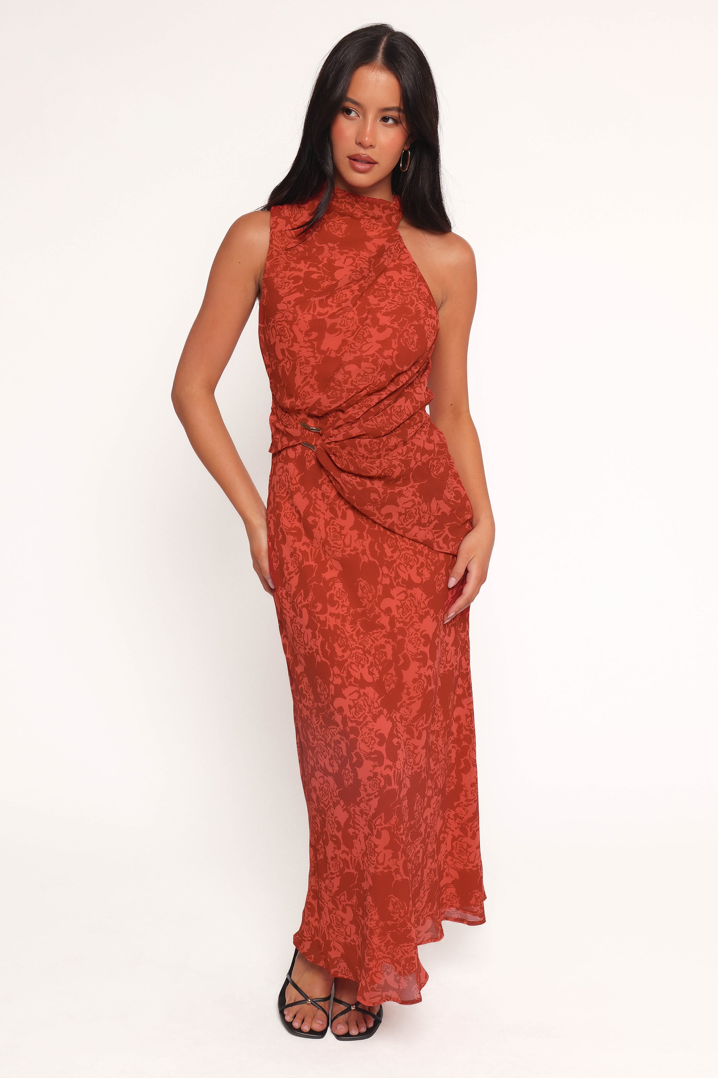 Petal and Pup USA DRESSES Isabeau Midi Dress - Red Roses