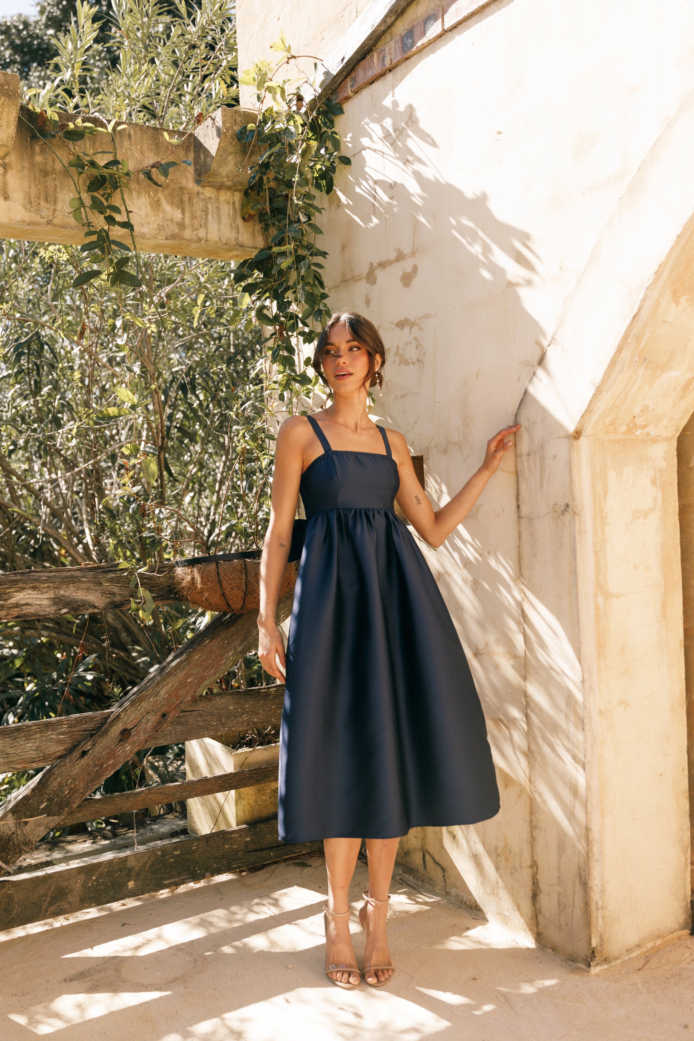 Petal and Pup USA DRESSES Isla Midi Dress - Navy