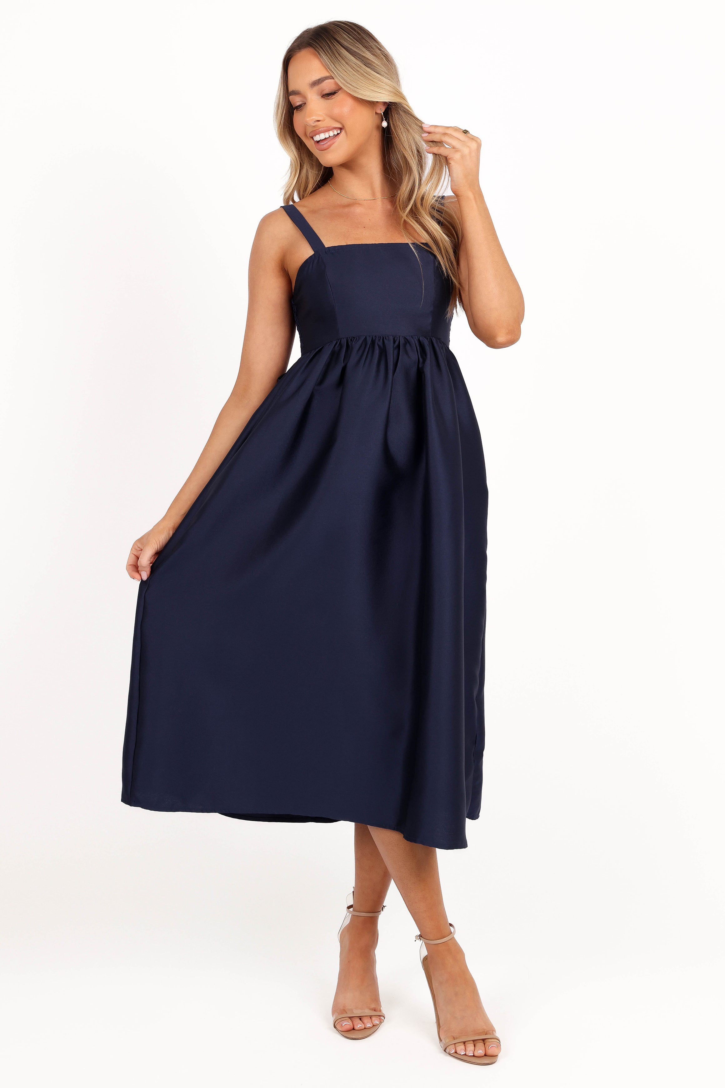 Petal and Pup USA DRESSES Isla Midi Dress - Navy