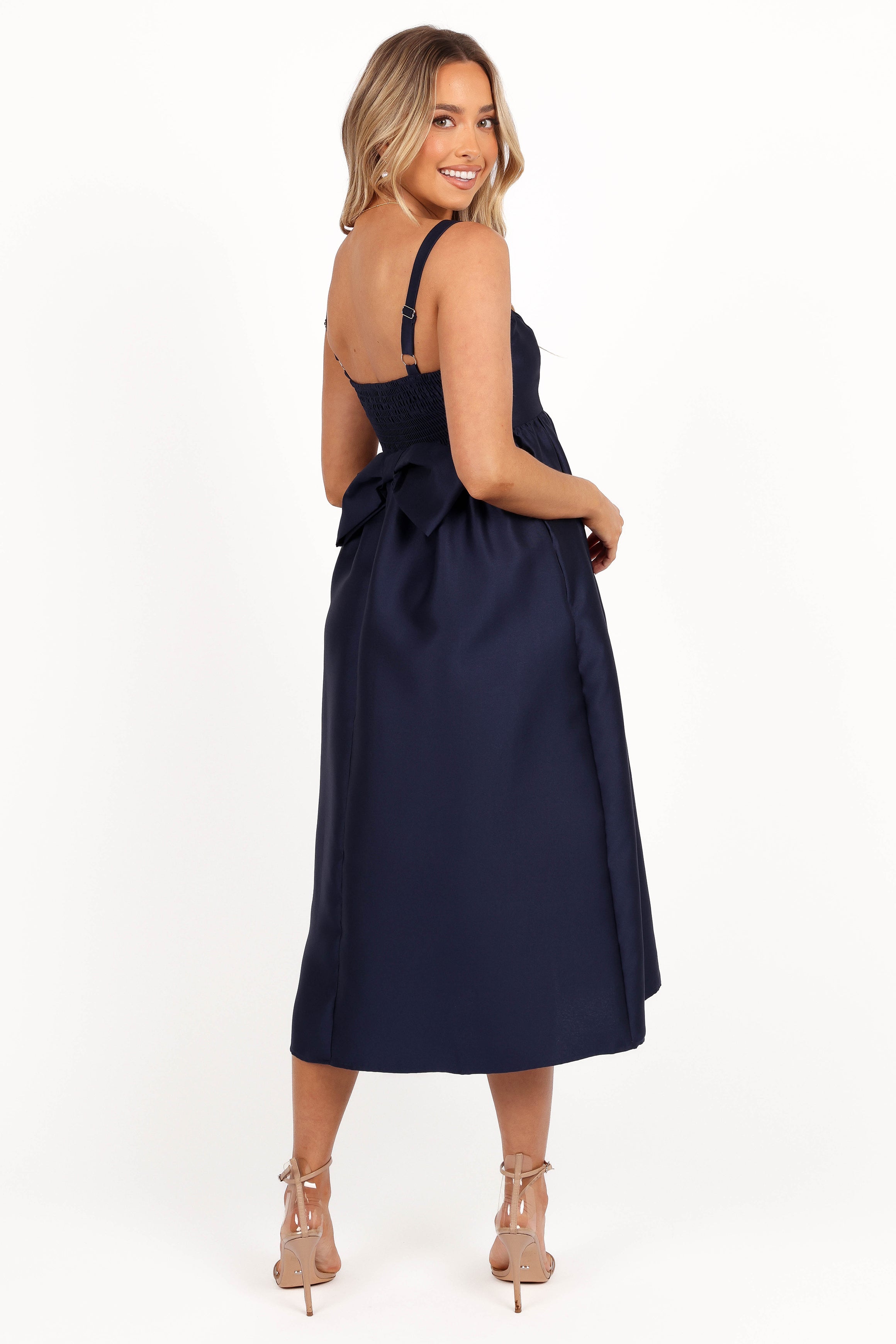 Petal and Pup USA DRESSES Isla Midi Dress - Navy