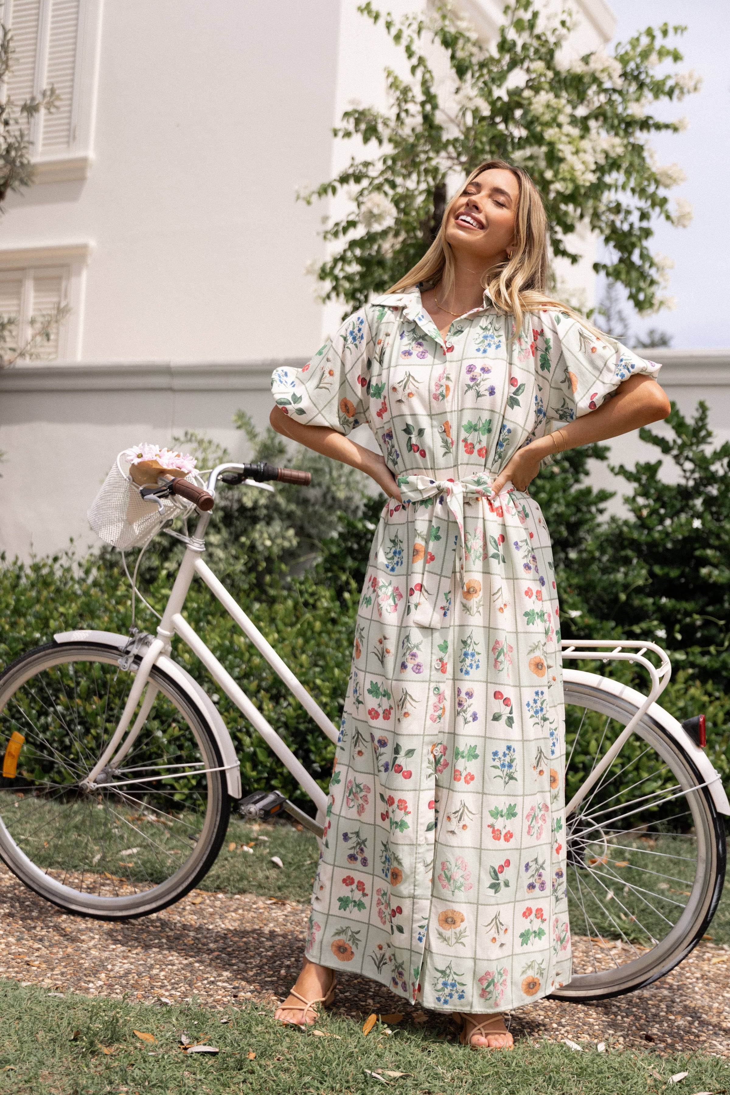 Petal and Pup USA DRESSES James Button Through Maxi Dress - Flower Market (Hold for Amazon)