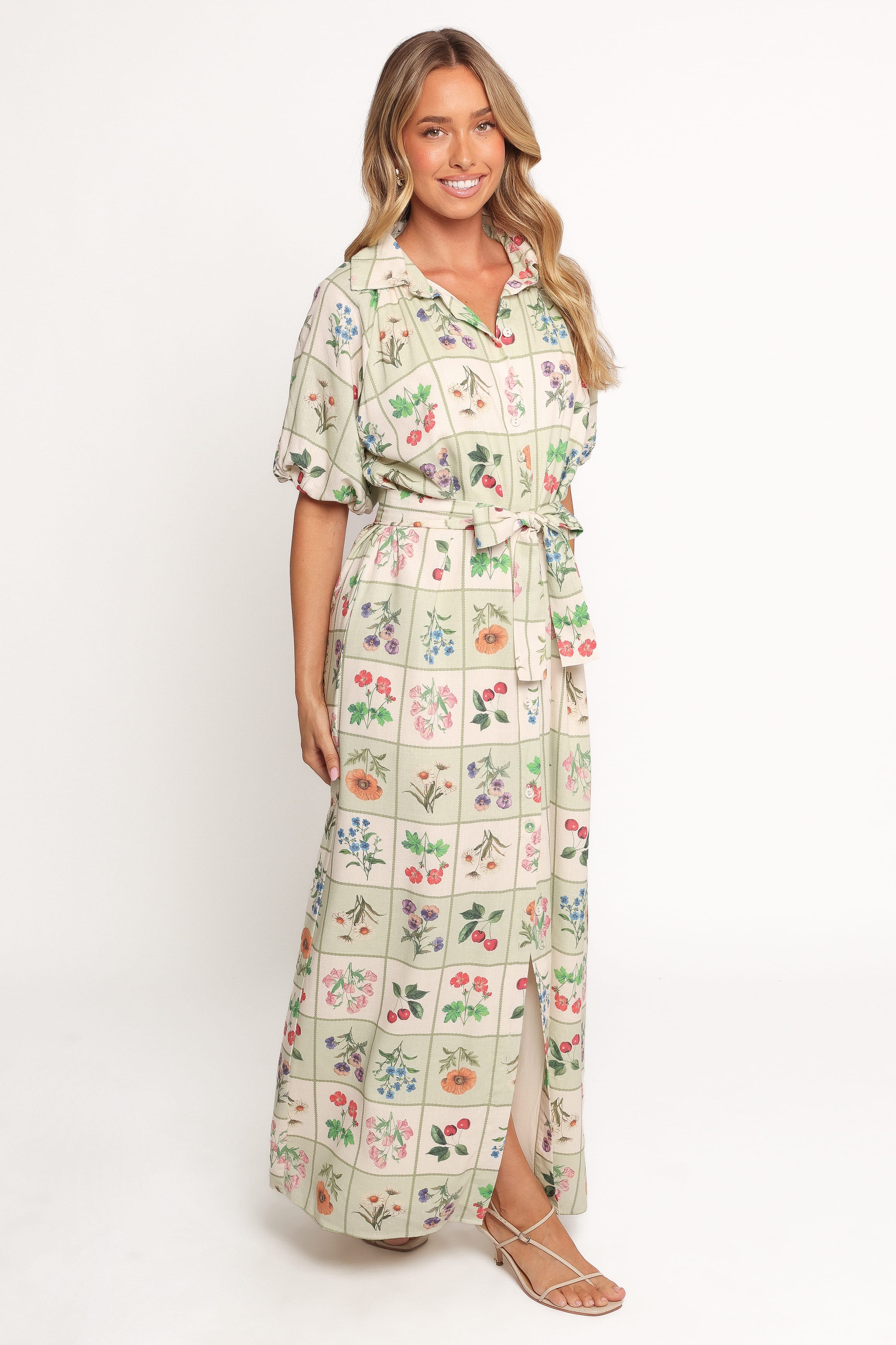 Petal and Pup USA DRESSES James Button Through Maxi Dress - Flower Market (Hold for Amazon)