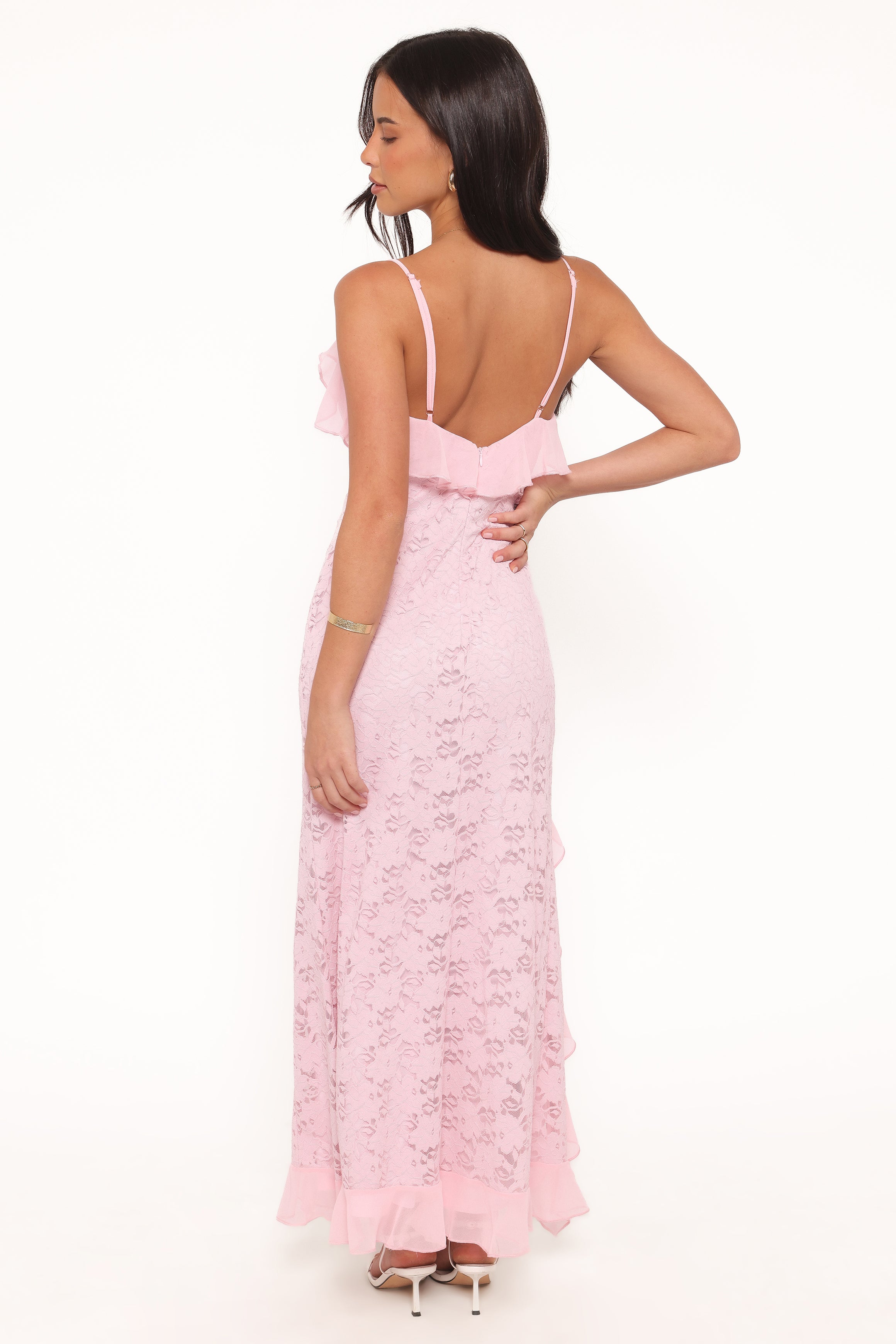 Petal and Pup USA DRESSES Jamielee Lace Maxi Dress - Pink