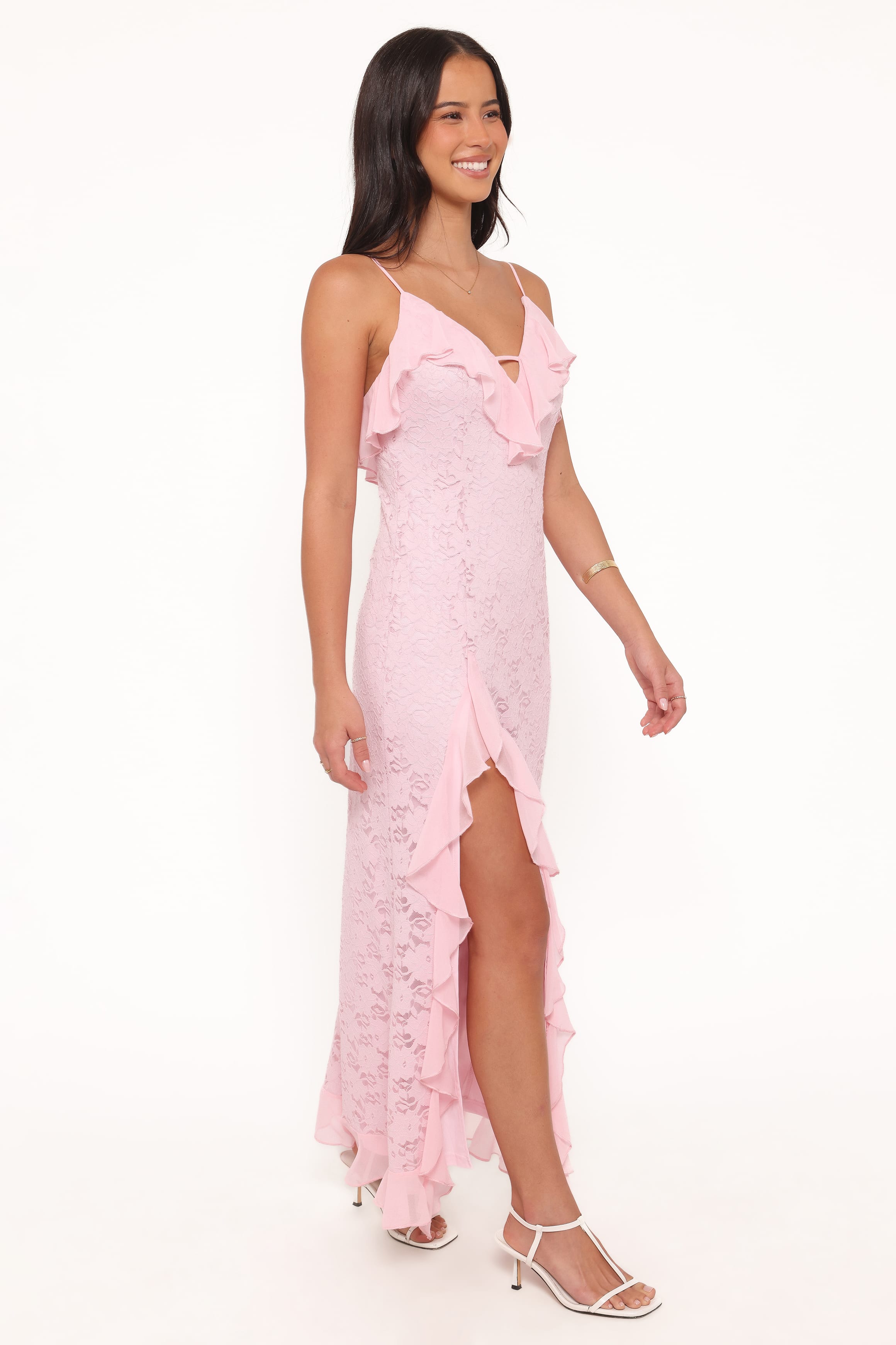 Petal and Pup USA DRESSES Jamielee Lace Maxi Dress - Pink