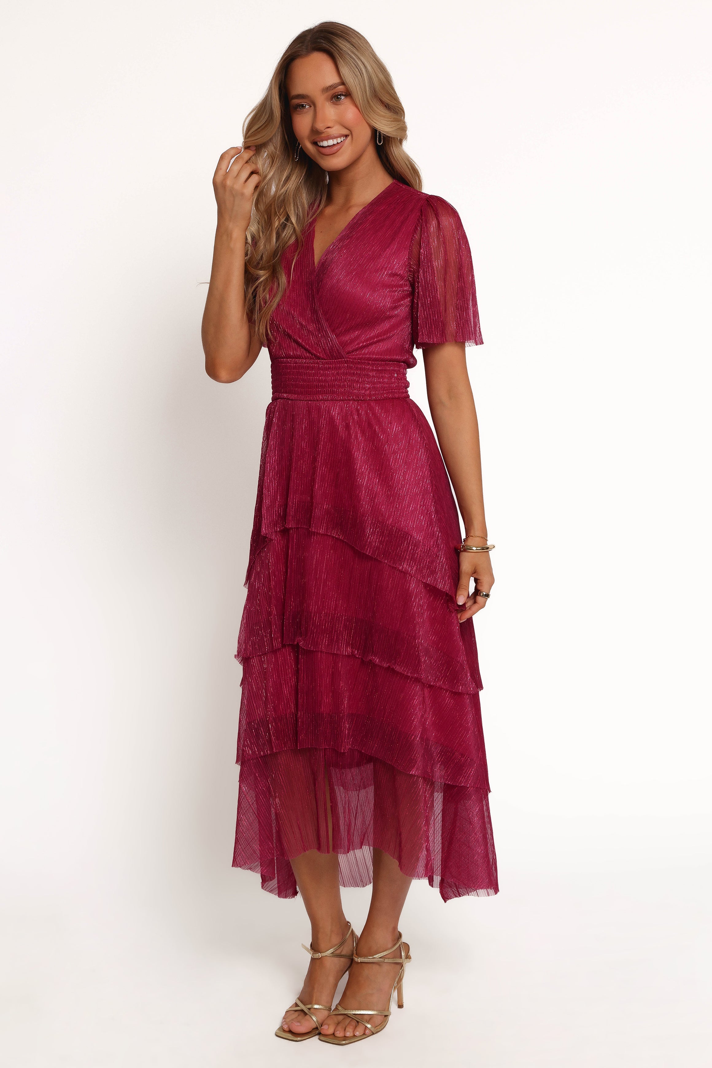 Petal and Pup USA DRESSES Jasmin Midi Dress - Pink