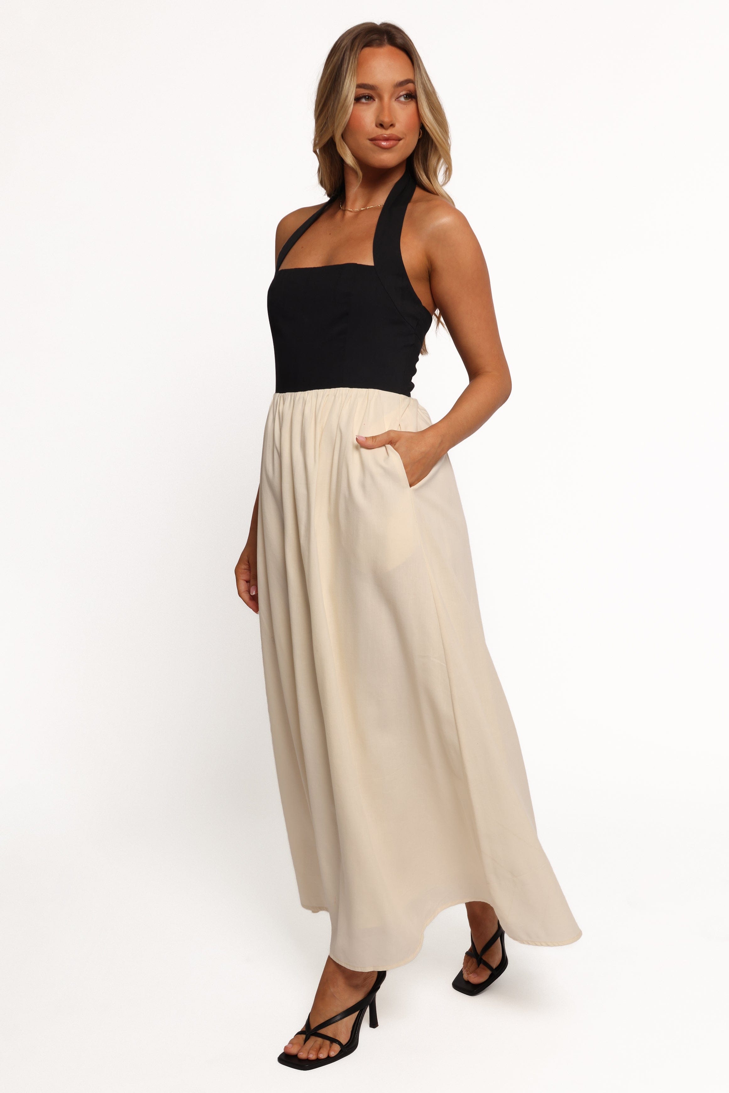 Petal and Pup USA DRESSES Jayden Maxi Dress - Black Cream