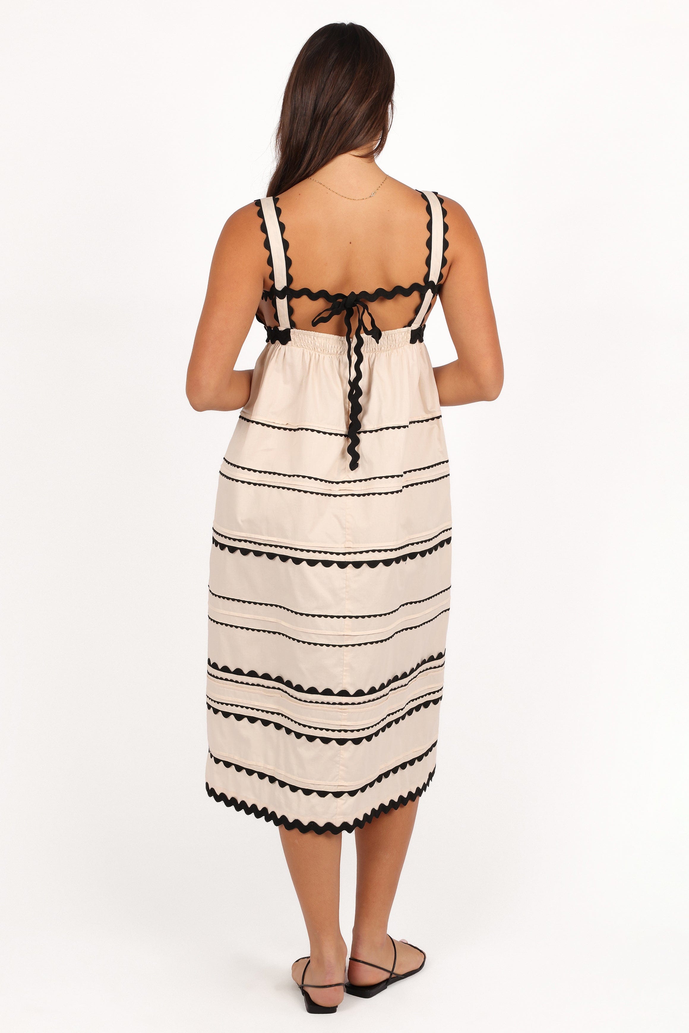 Petal and Pup USA DRESSES Jeanie Midi Dress - Natural
