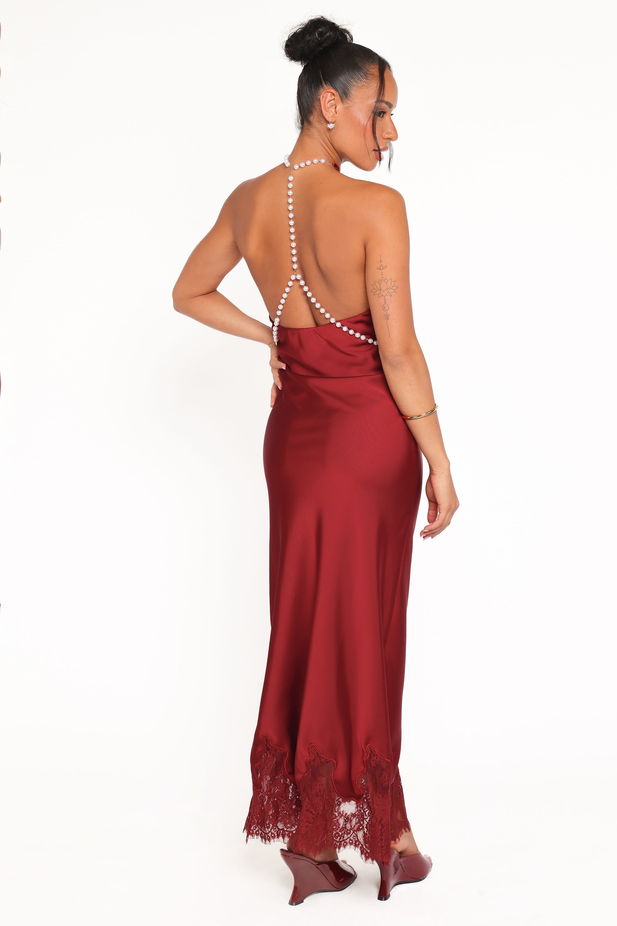 Petal and Pup USA DRESSES Jeannie Maxi Dress - Dark Red