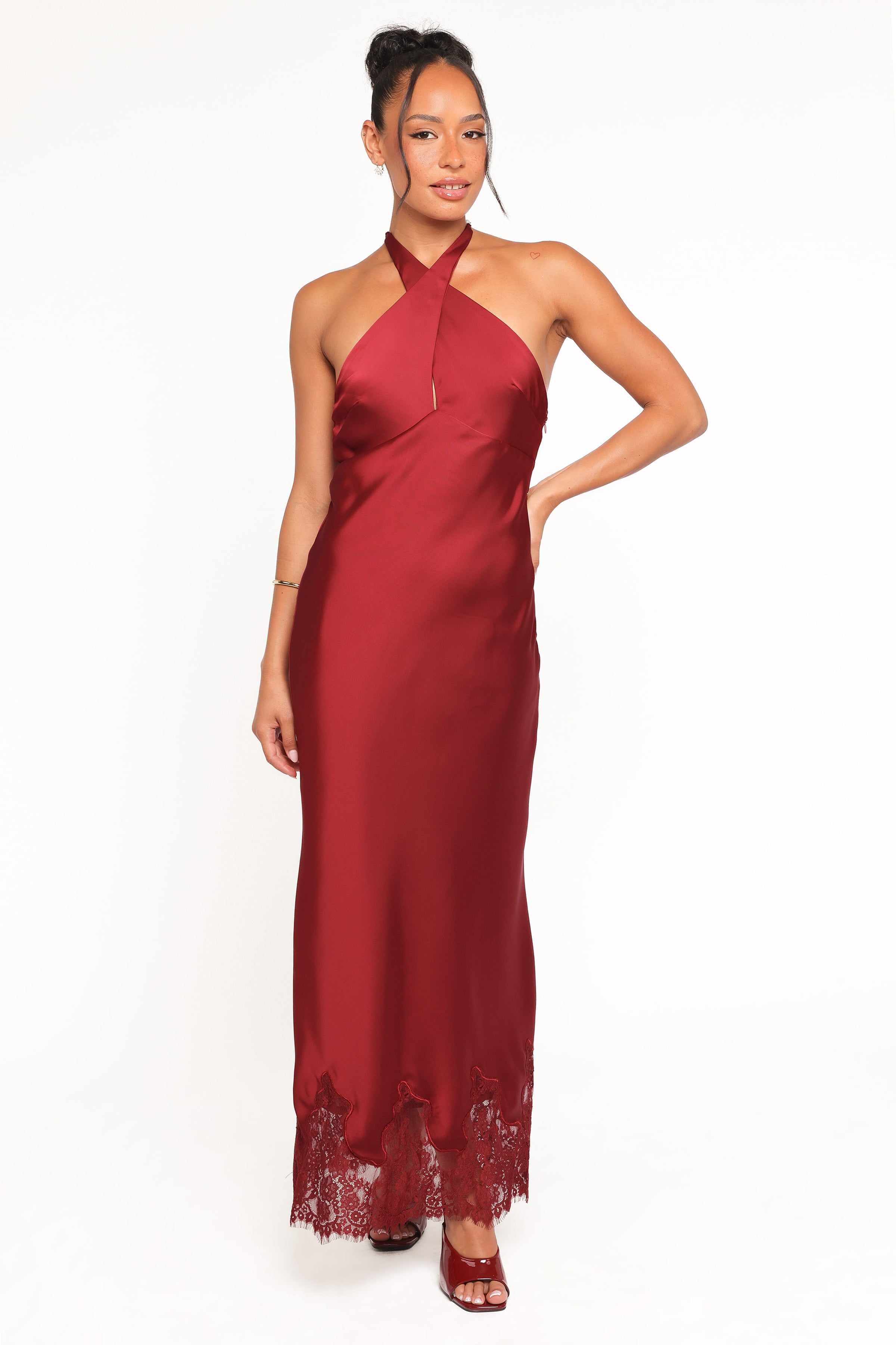 Petal and Pup USA DRESSES Jeannie Maxi Dress - Dark Red