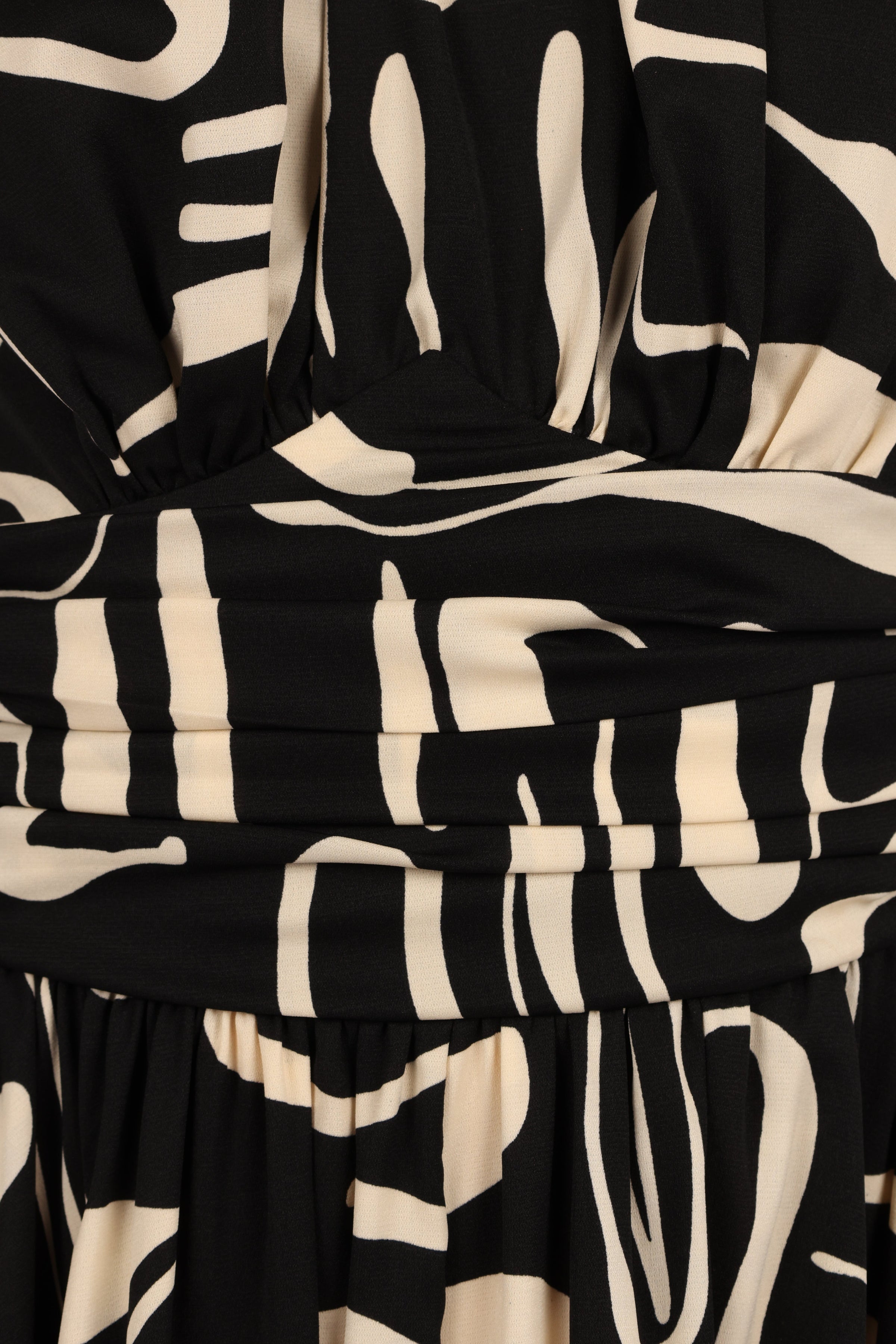 Petal and Pup USA DRESSES Jennifer Halterneck Maxi Dress - Black/White