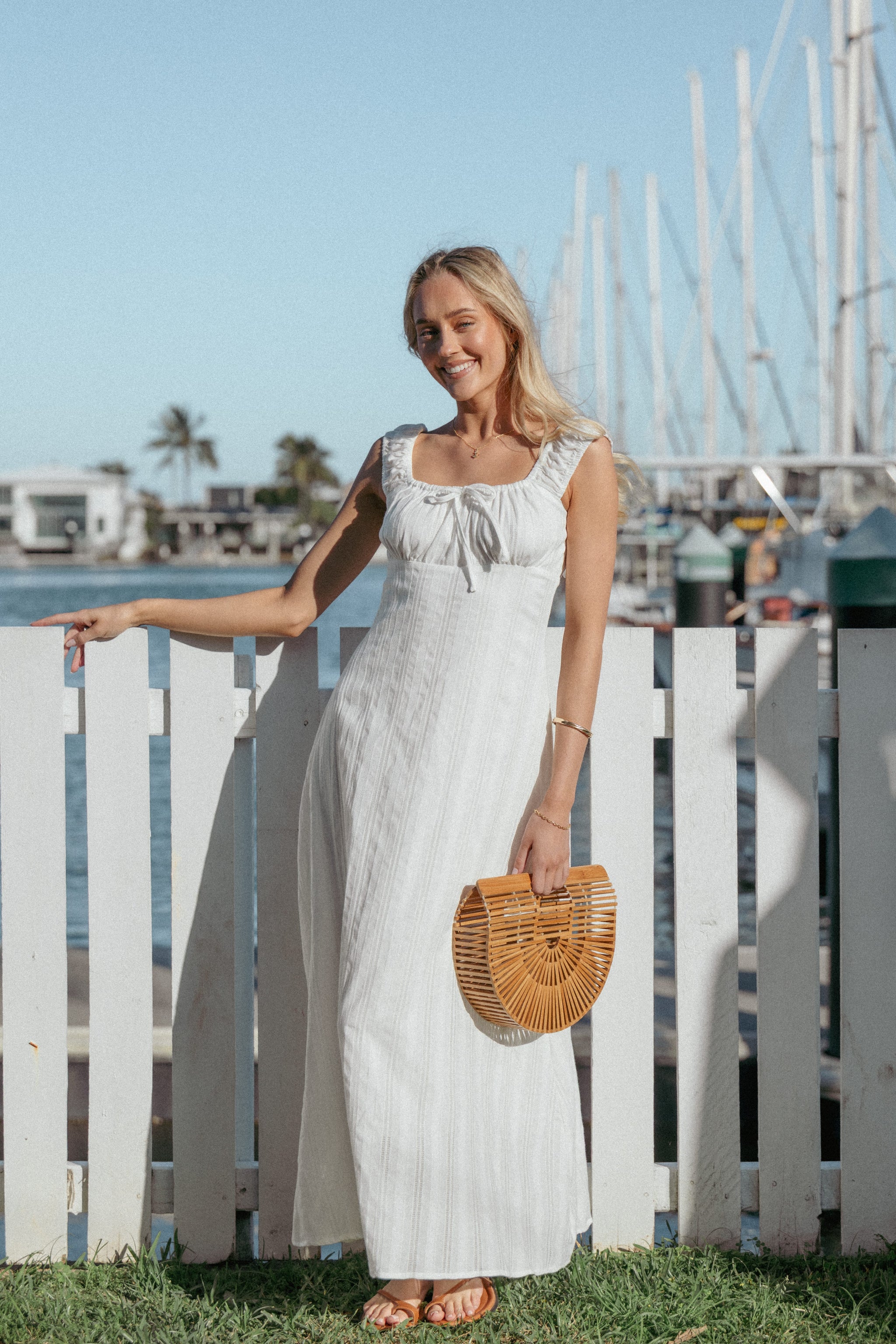 jesalyn floral eyelet maxi dress Jessalyn Maxi Dress - White