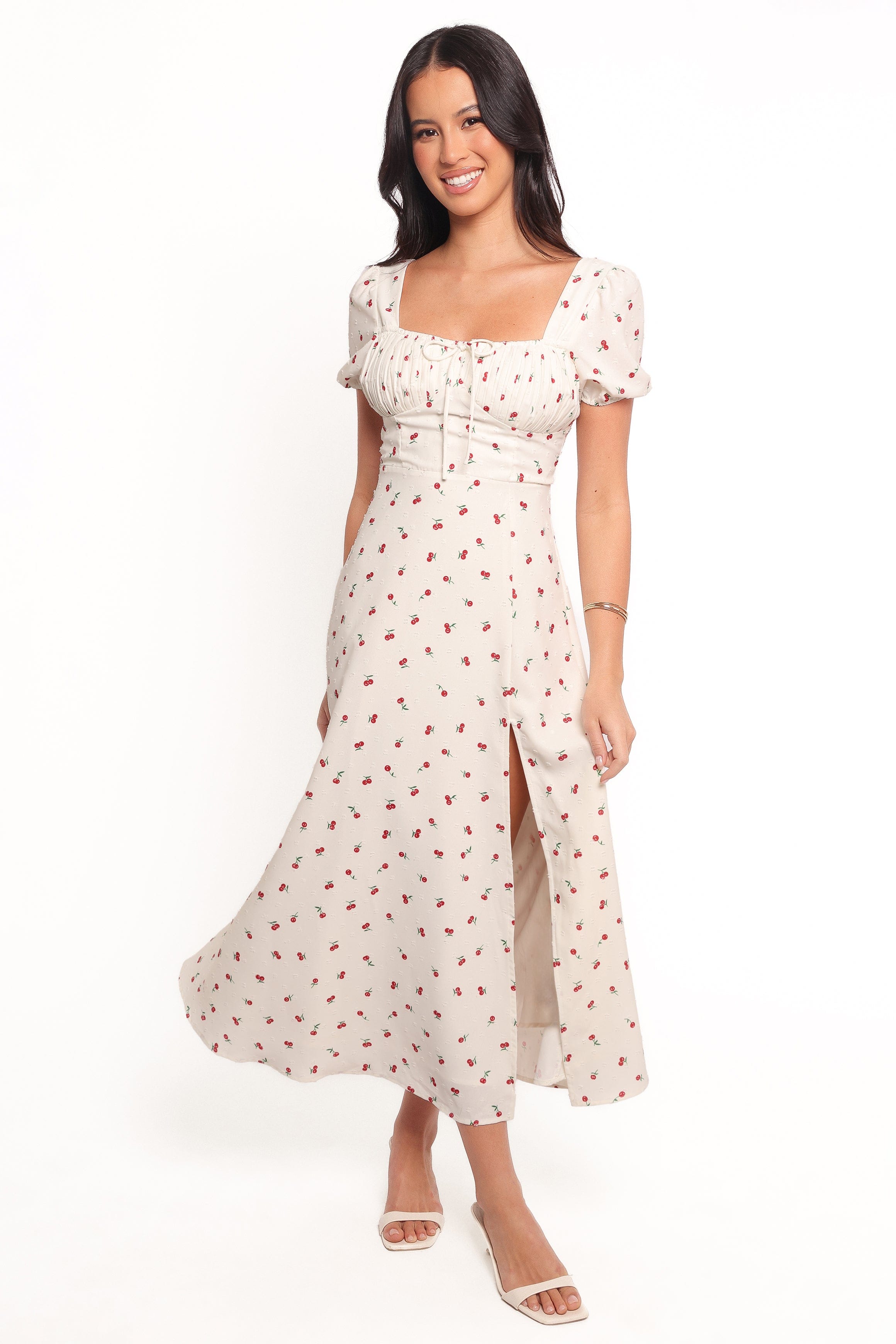 Petal and Pup USA DRESSES Jill Midi Dress - Cherry Print