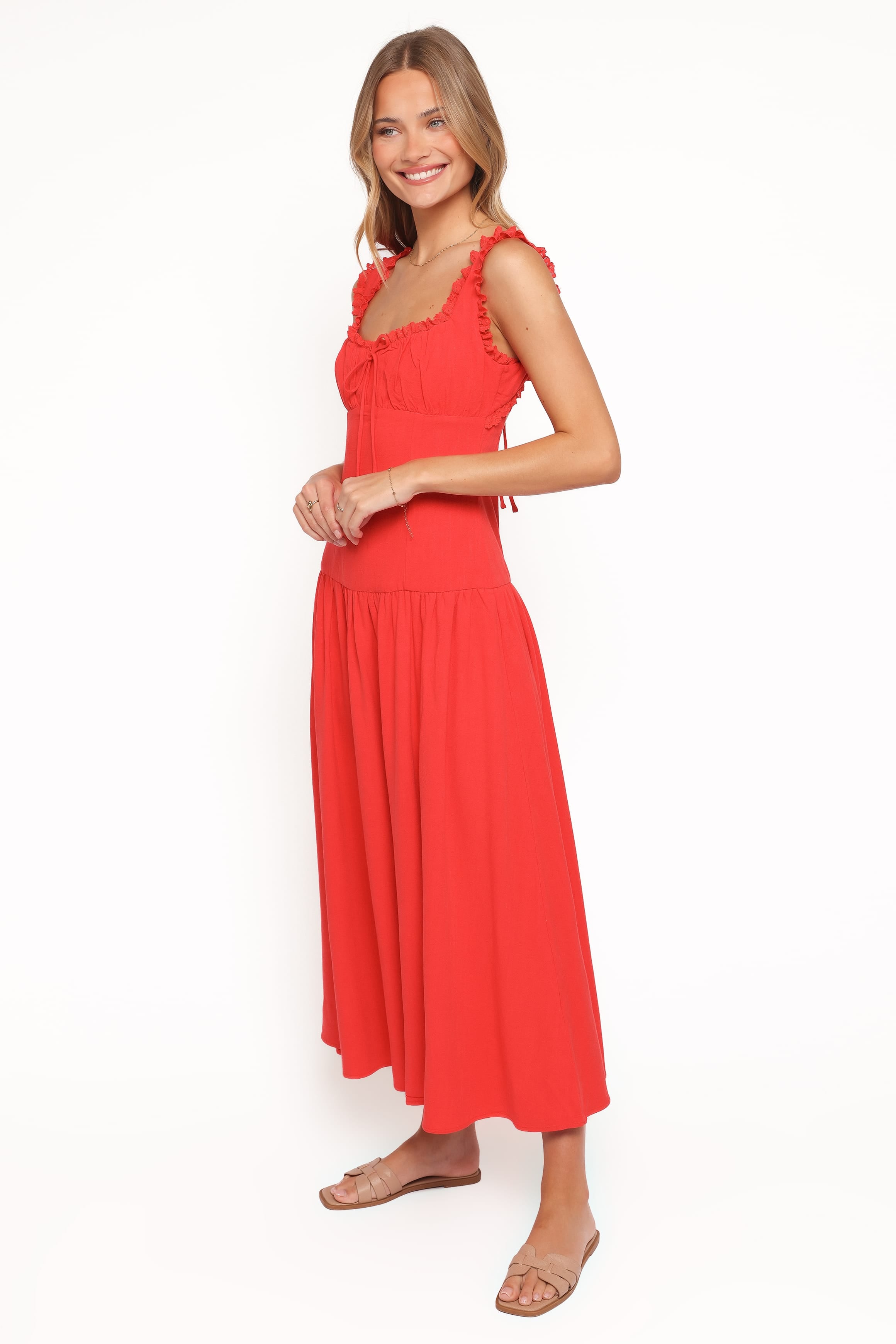 Petal and Pup USA DRESSES Joann Midi Dress - Red