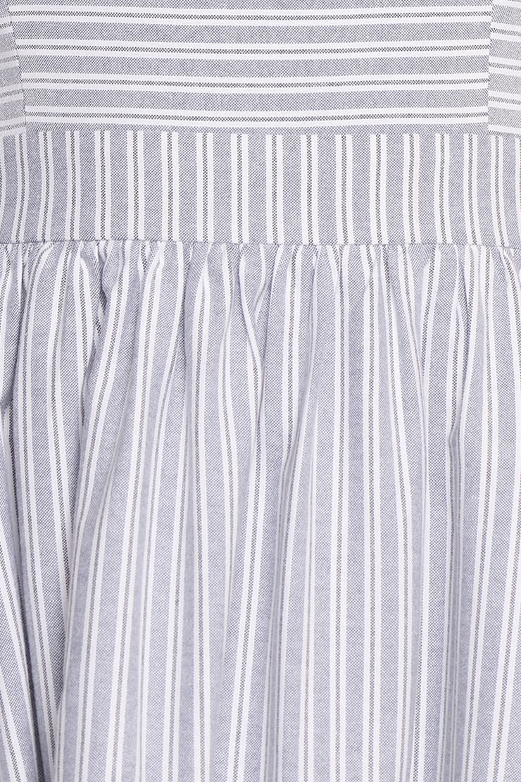 Petal and Pup USA DRESSES Johanna Midi Dress - Grey/White (Hold for Rack)