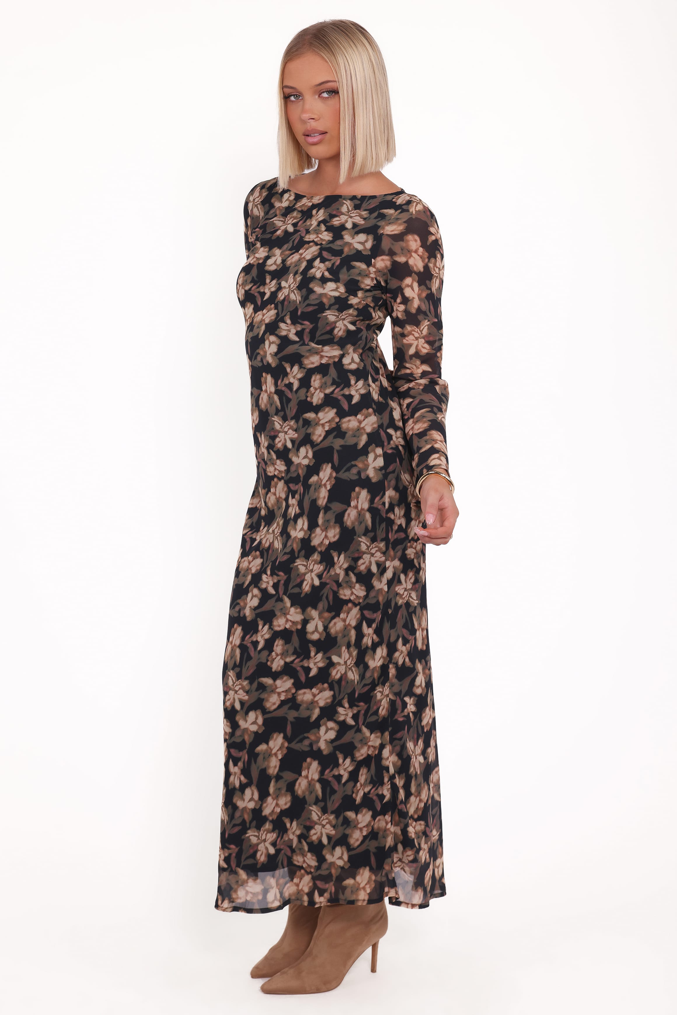 Petal and Pup USA DRESSES Joran Midi Dress - Fired Bloom