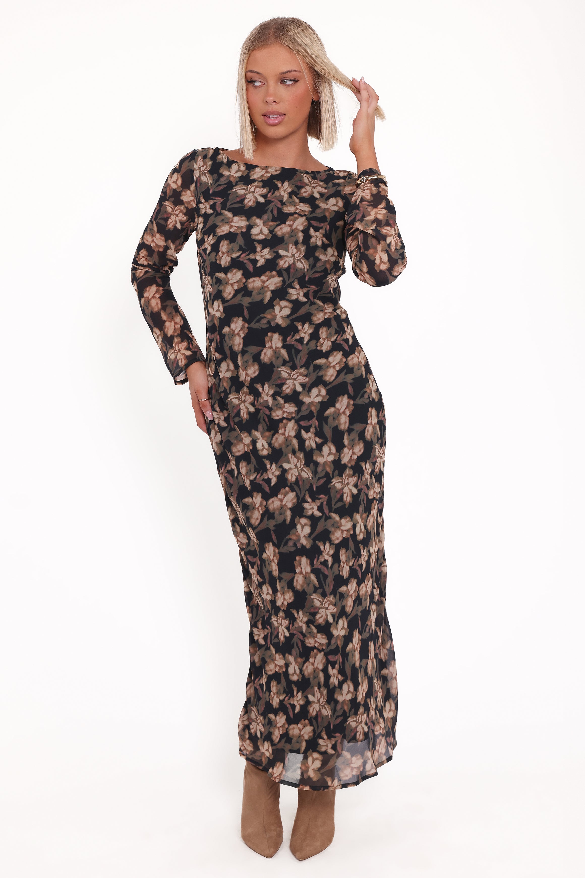 Petal and Pup USA DRESSES Joran Midi Dress - Fired Bloom