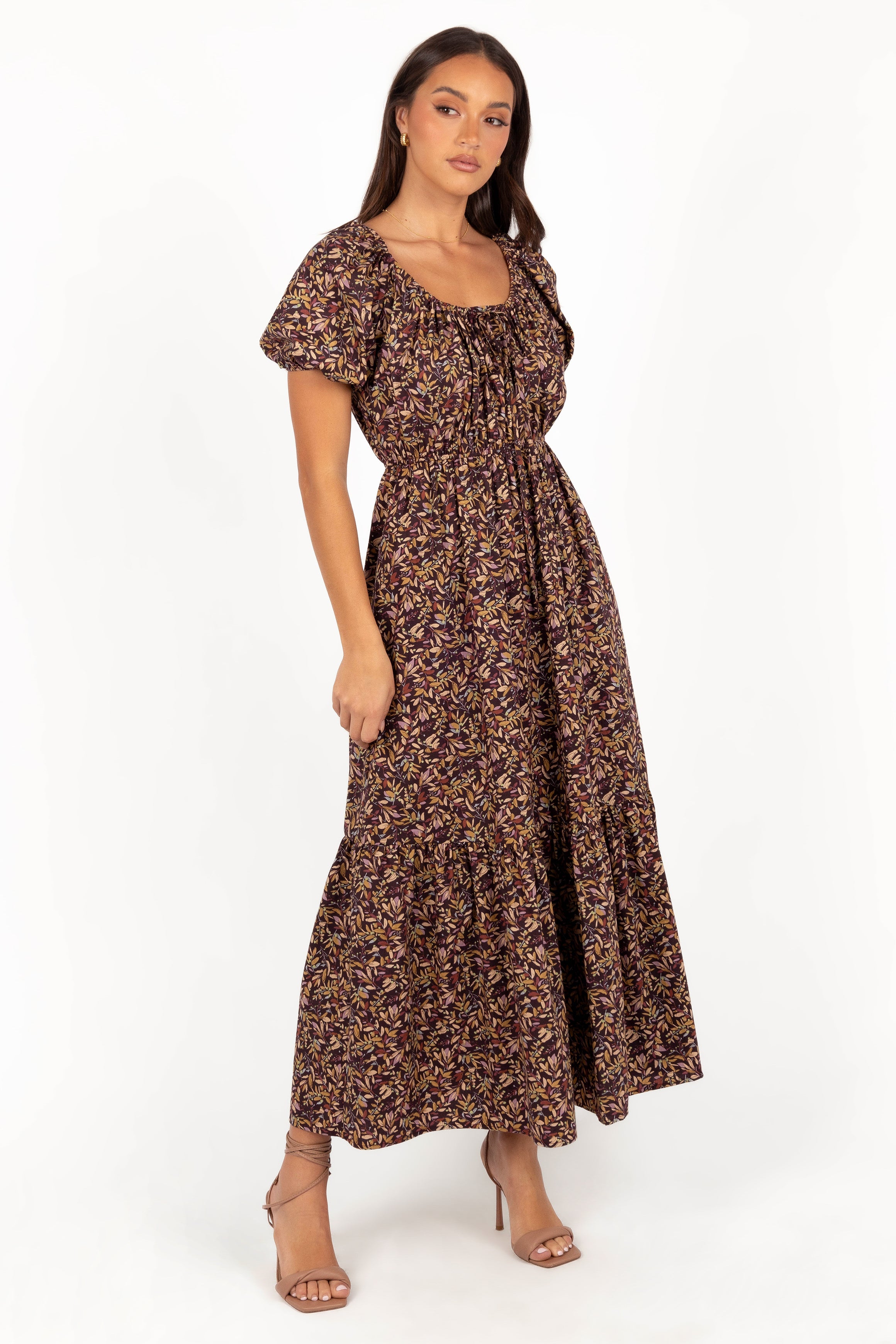 Petal and Pup USA DRESSES Juliana Maxi Dress - Plum Floral