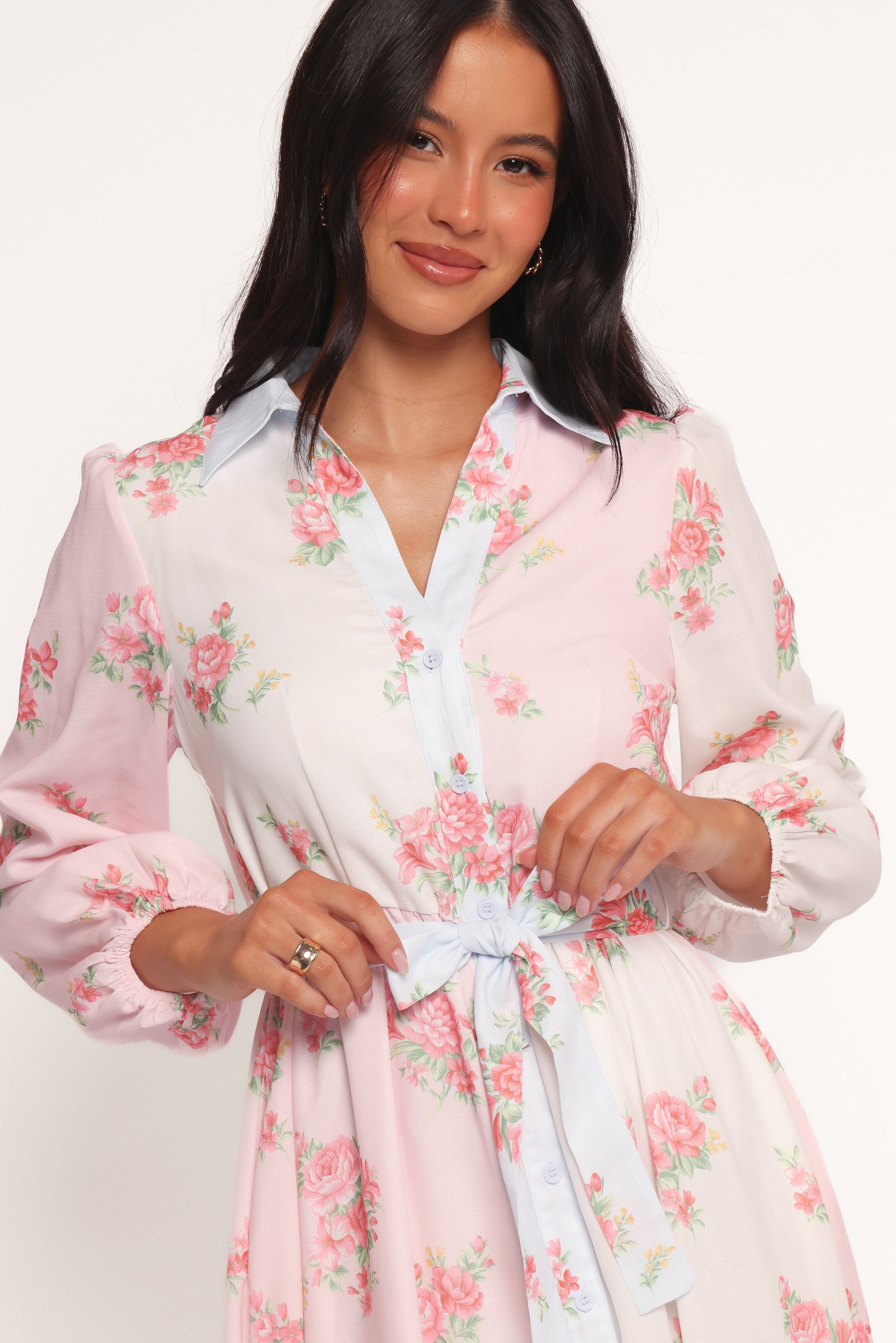 Petal and Pup USA DRESSES Juni Button Up Maxi Dress - Floral