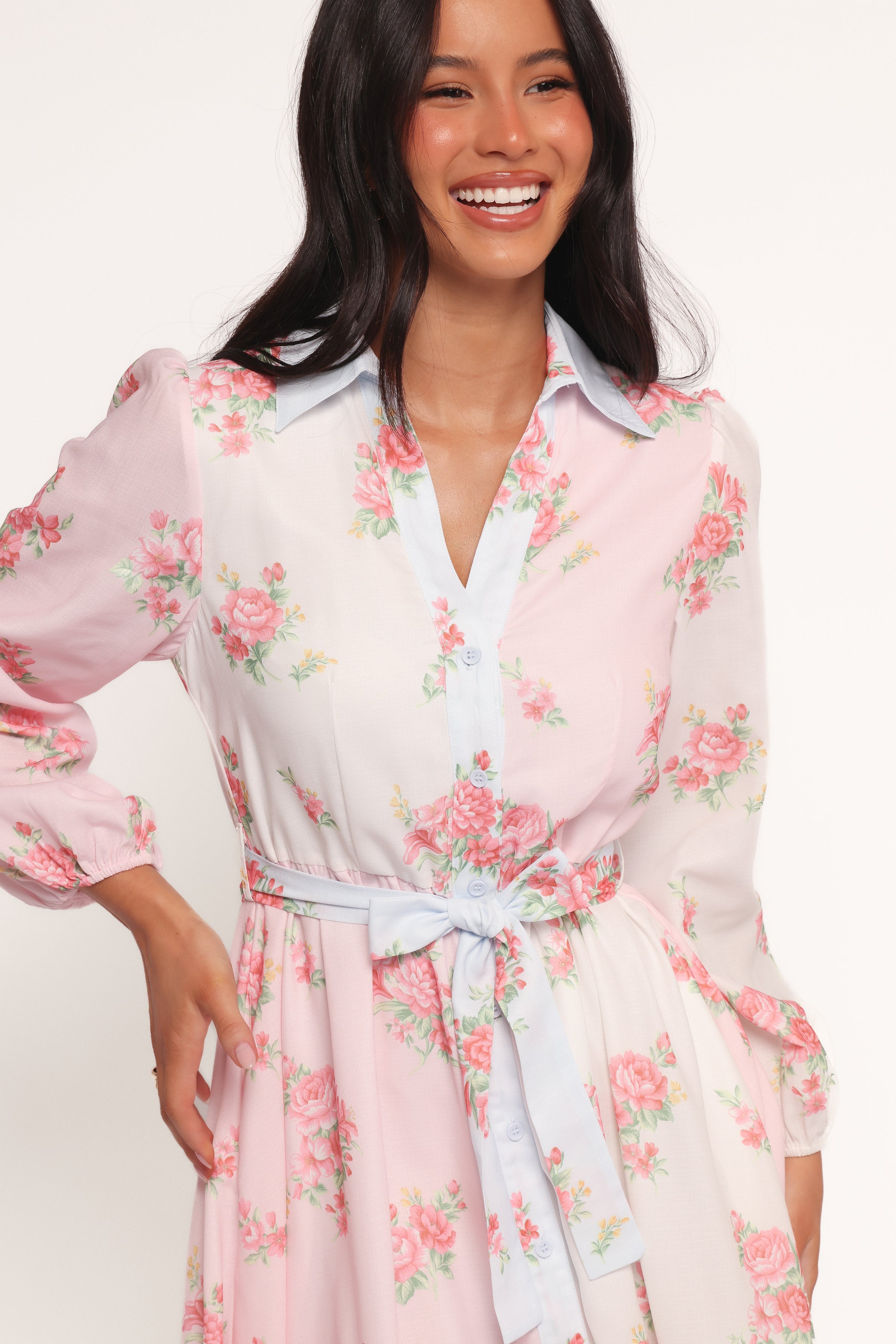 Petal and Pup USA DRESSES Juni Button Up Maxi Dress - Floral