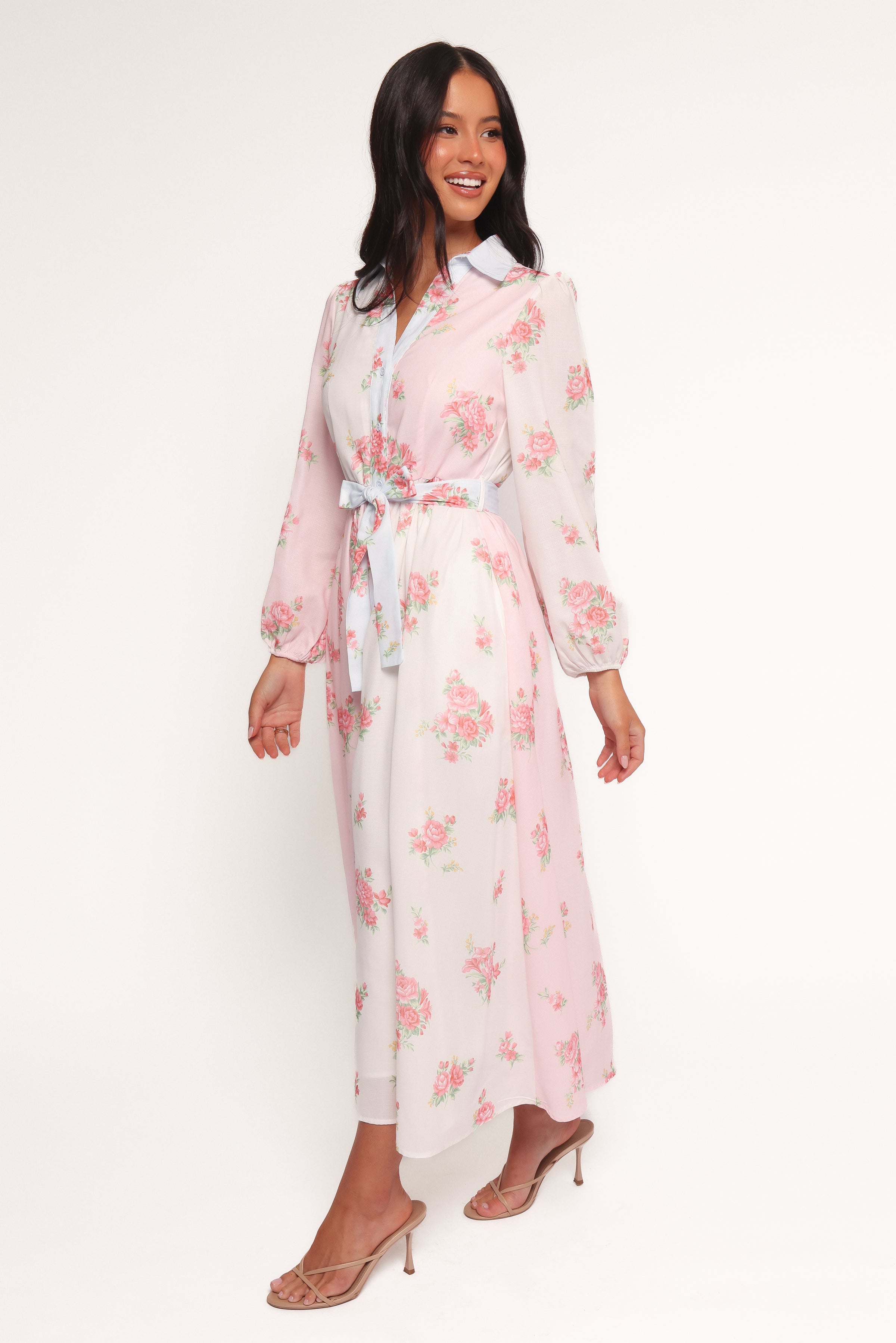 Petal and Pup USA DRESSES Juni Button Up Maxi Dress - Floral