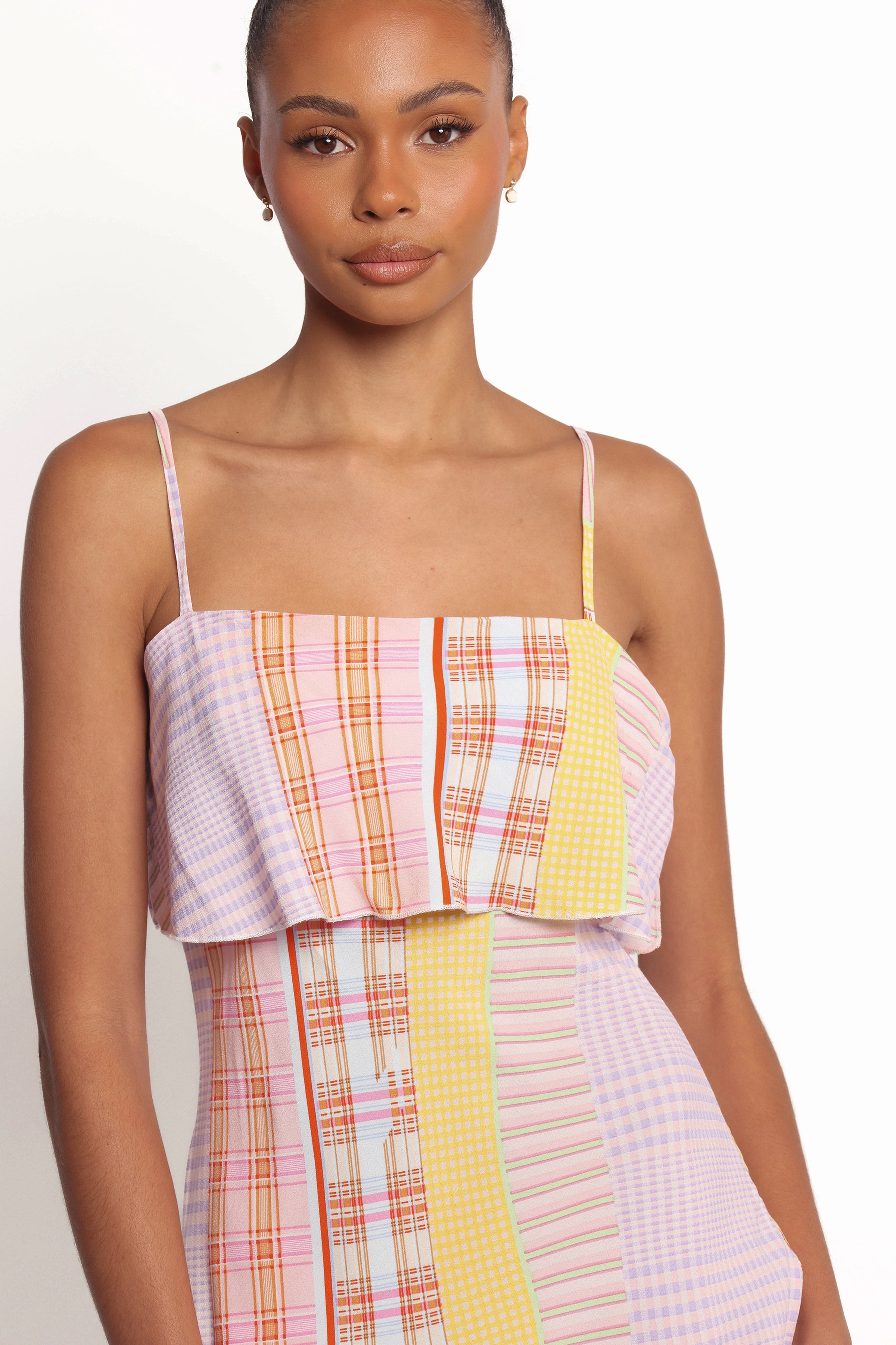 Petal and Pup USA DRESSES Junia Mini Dress - Pink Plaid