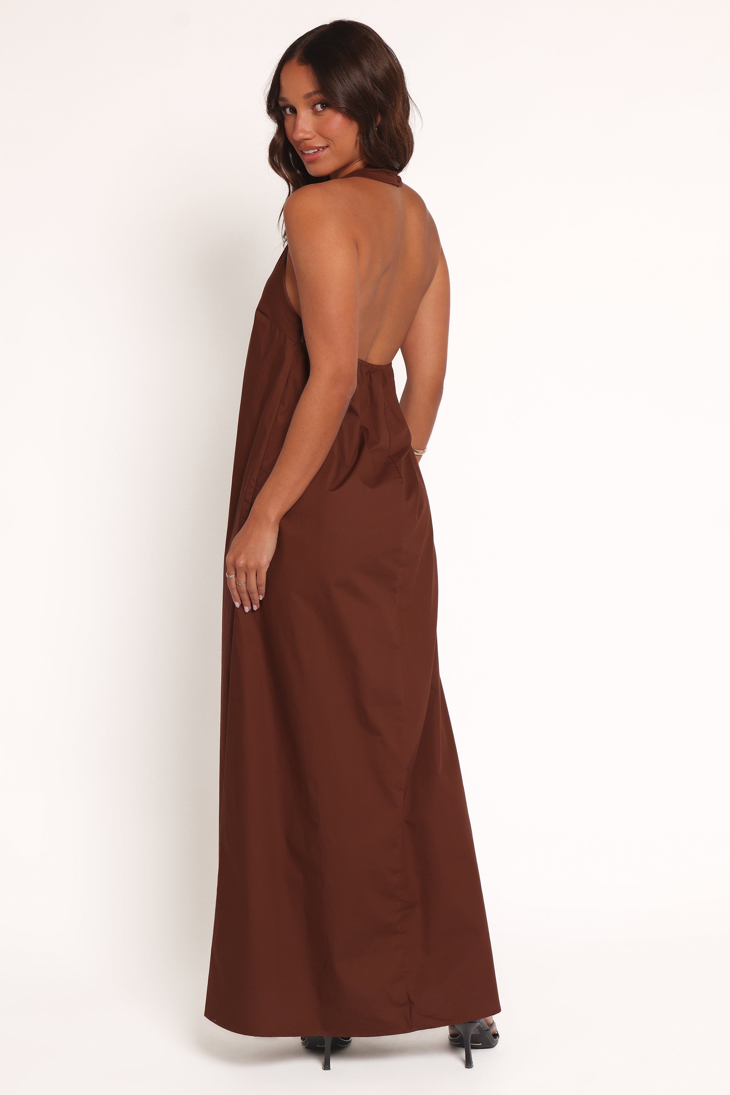 Petal and Pup USA DRESSES Kaida Maxi Dress - Espresso