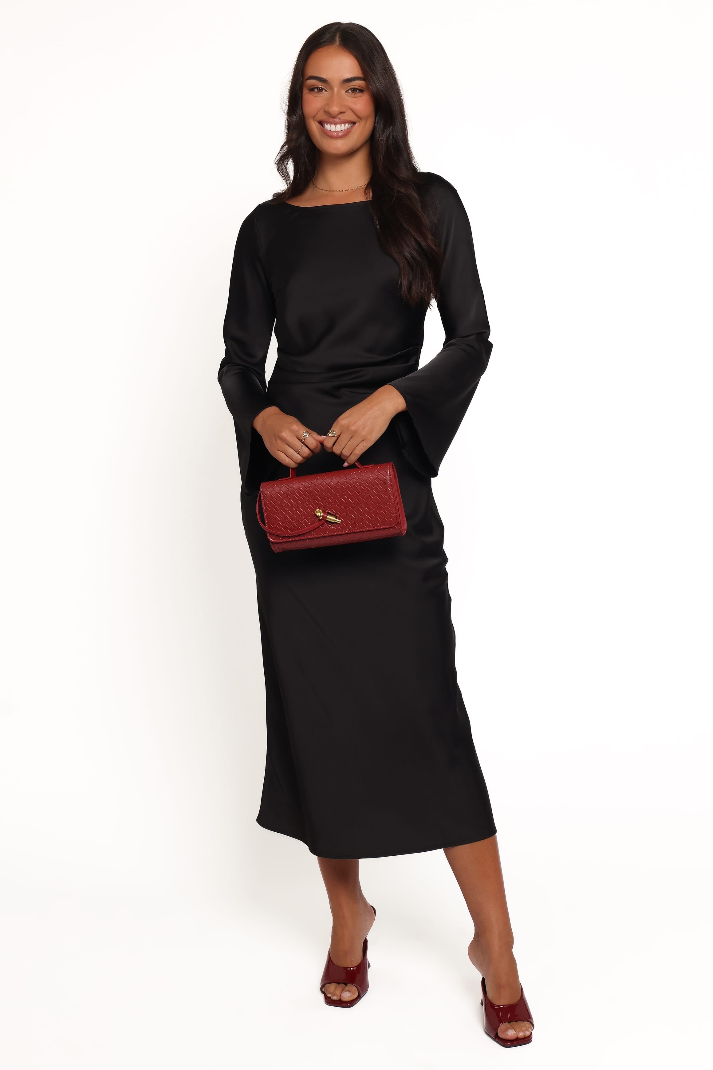 Petal and Pup USA DRESSES Kalyssa Long Sleeve Maxi Dress - Black