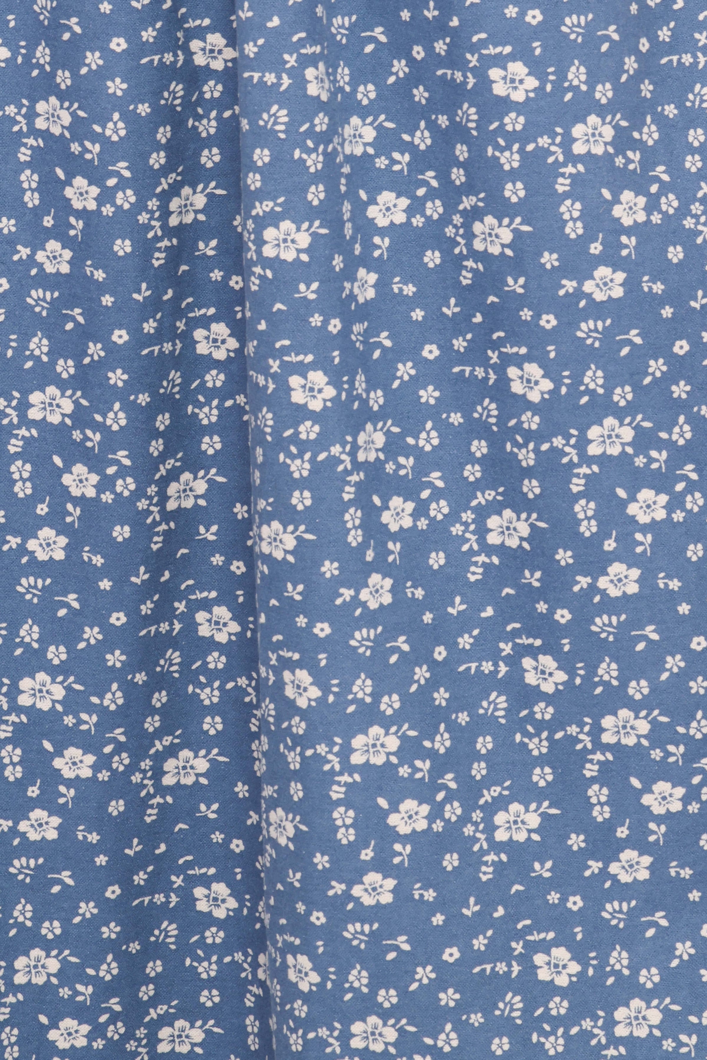 Petal and Pup USA DRESSES Karie Midi Dress - Blue Floral