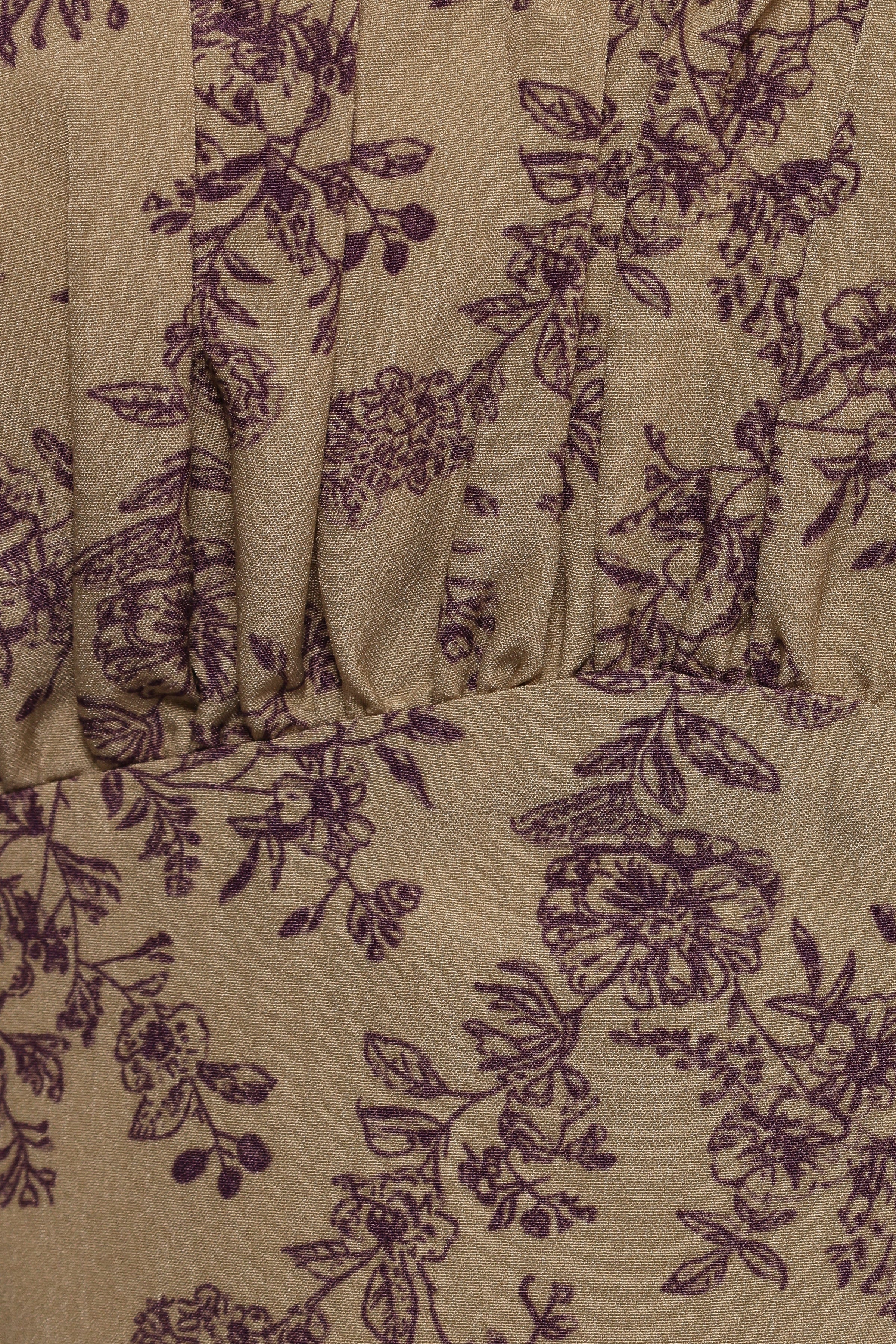 Petal and Pup USA DRESSES Karie Midi Dress - Olive/Dark Purple