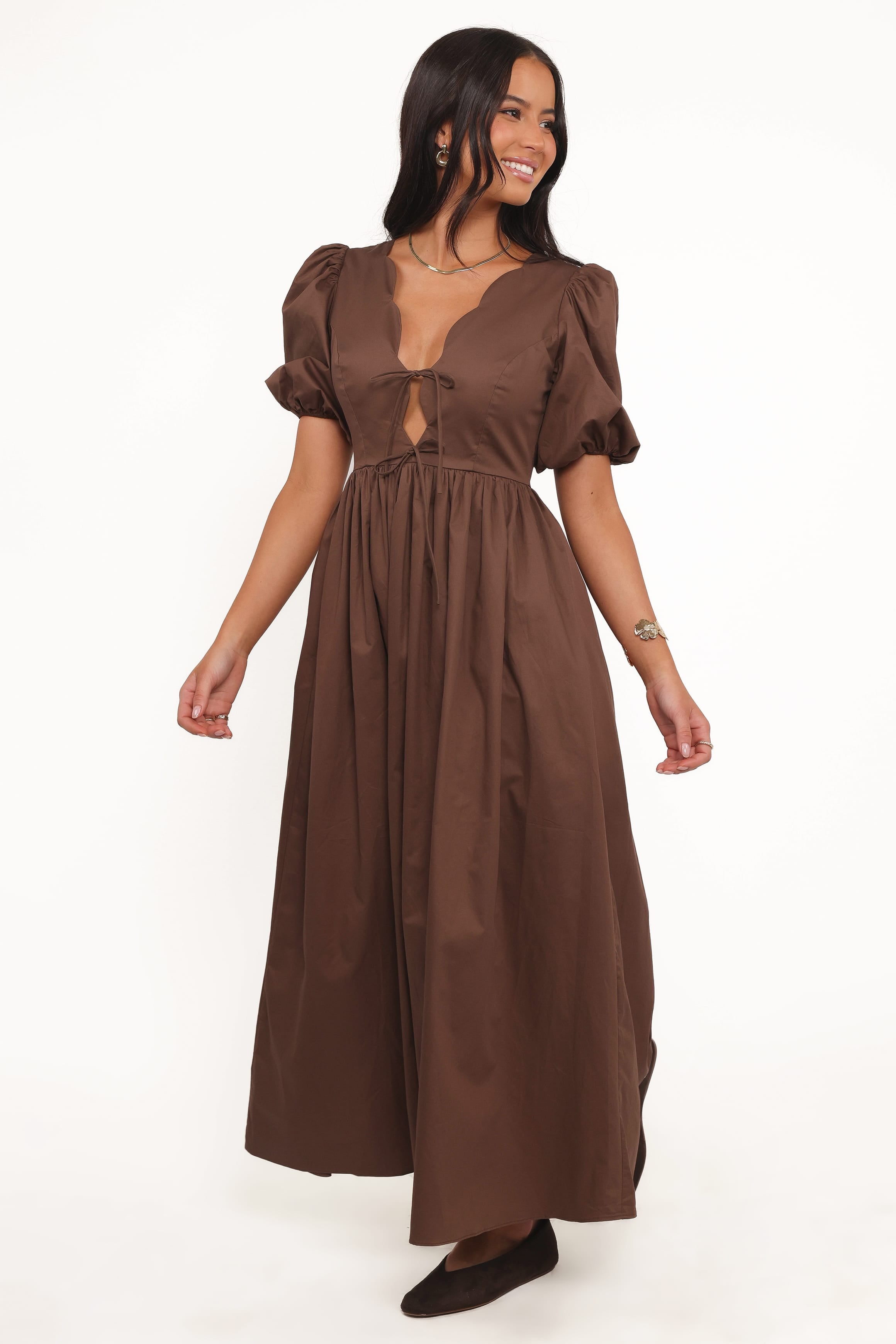 Petal and Pup USA DRESSES Karla Maxi Dress - Bitter Chocolate