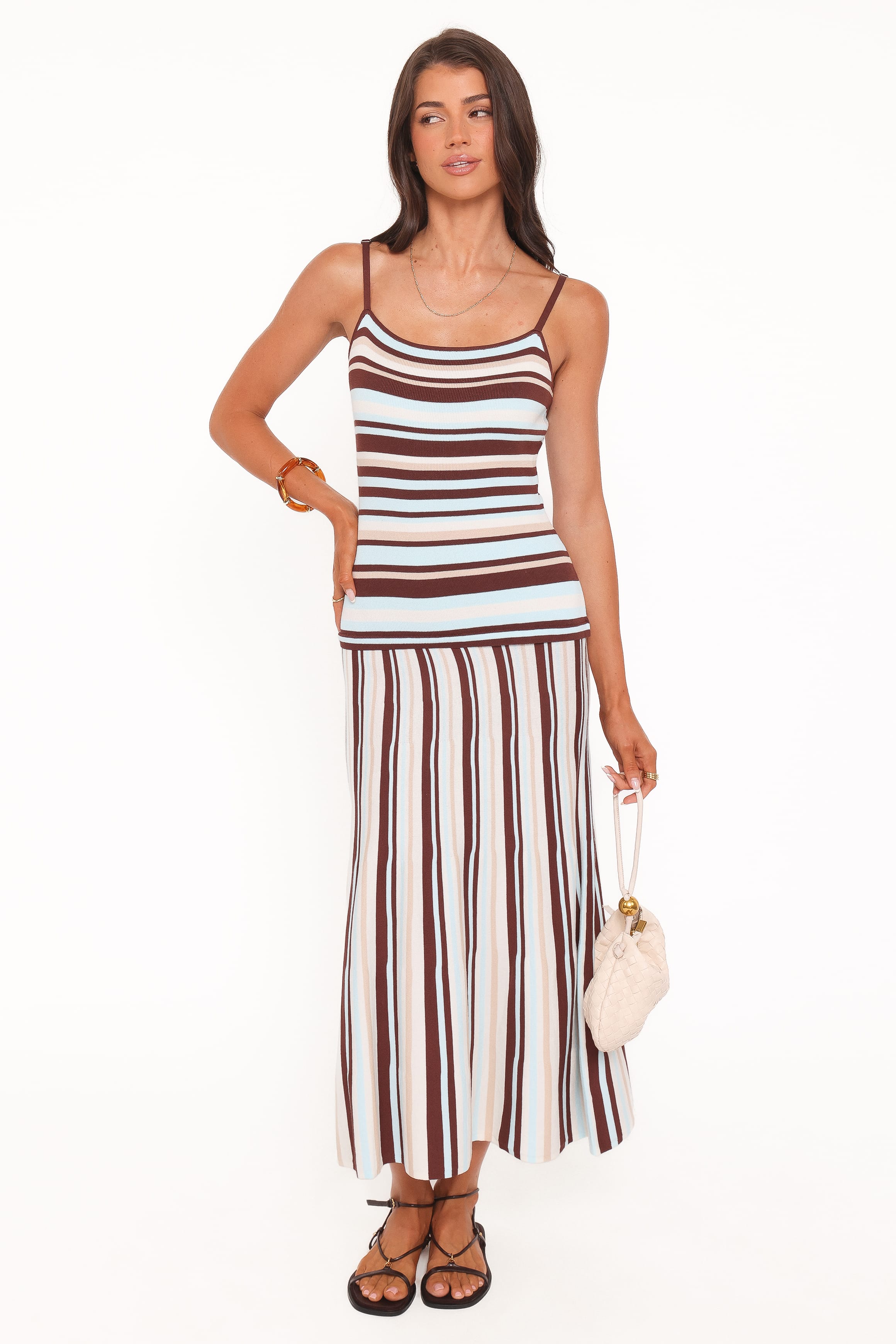 Petal and Pup USA DRESSES Karlin Maxi Dress - Blue Stripe